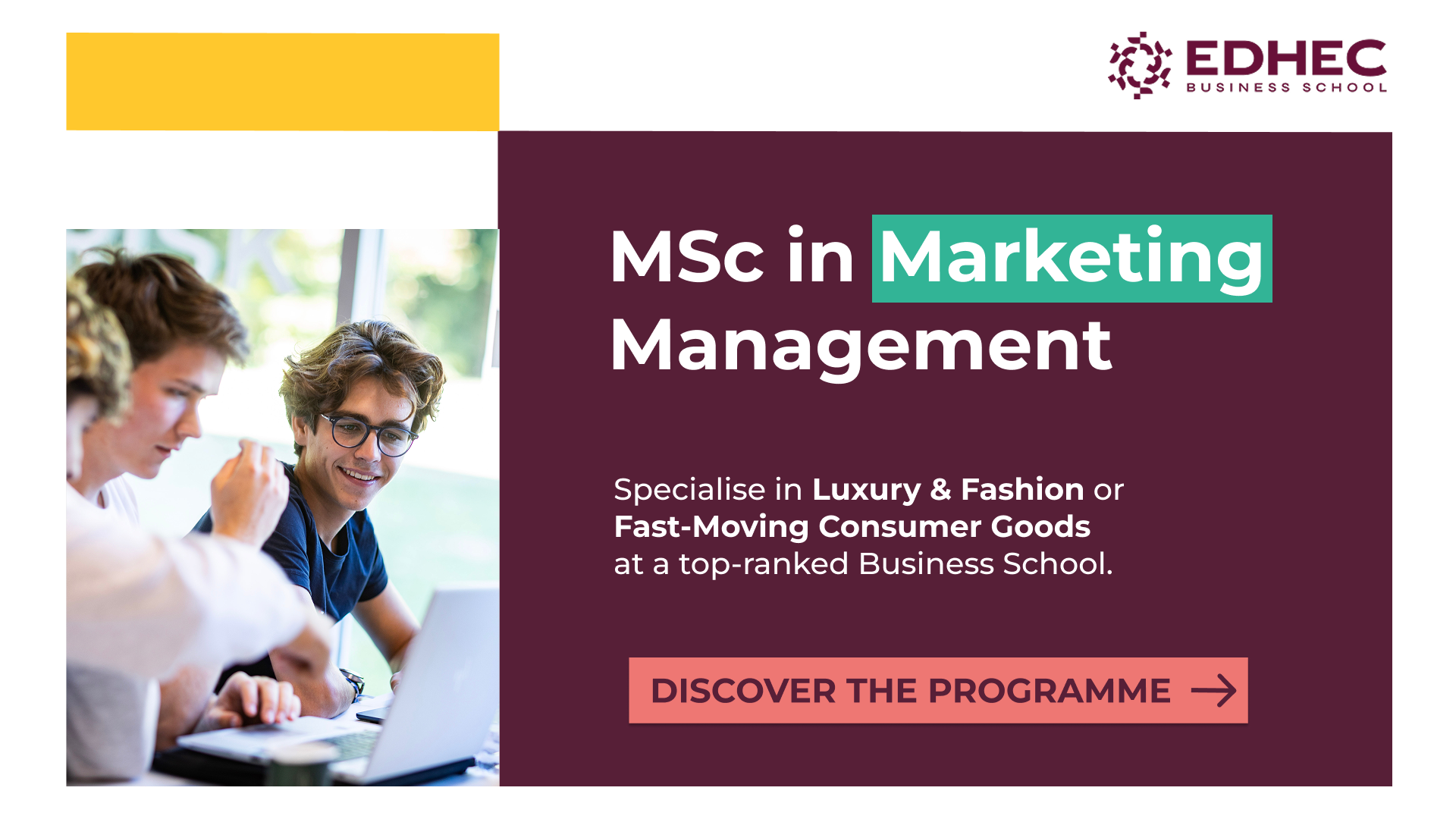 EDHEC Business School Facebook ad