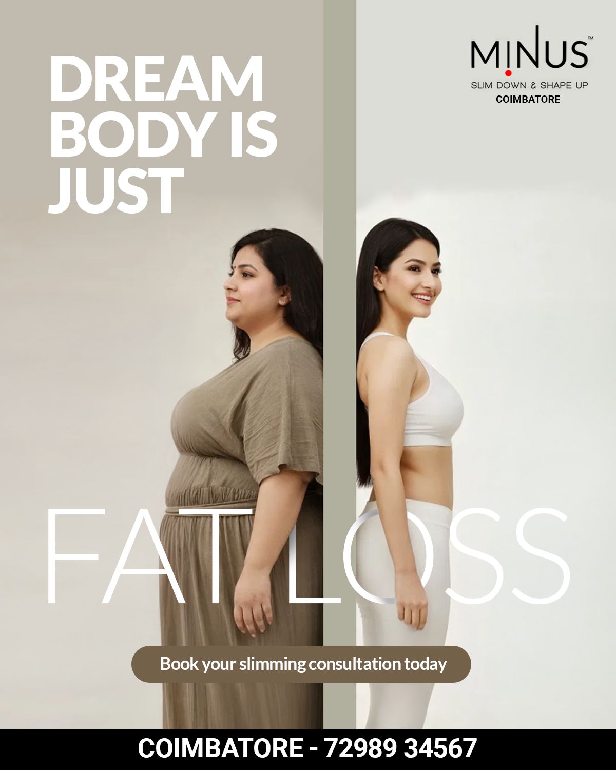 Minus Slimming Clinic Coimbatore Facebook ad: Dream Body? Let’s Make It Happen!