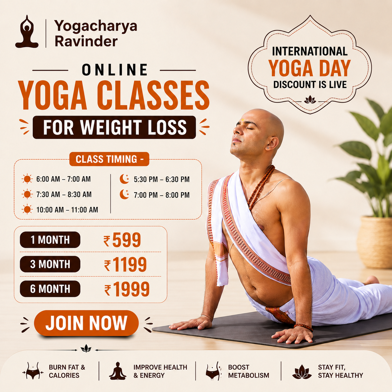 Yogacharya Ravinder Facebook ad