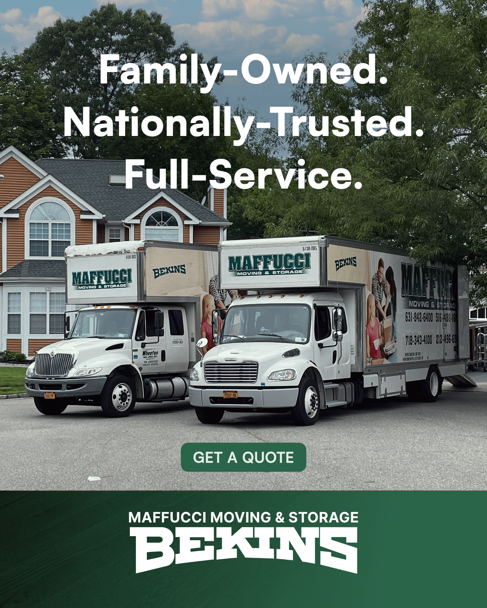 Maffucci Moving and Storage, Interstate agent for Bekins Van Lines Facebook ad