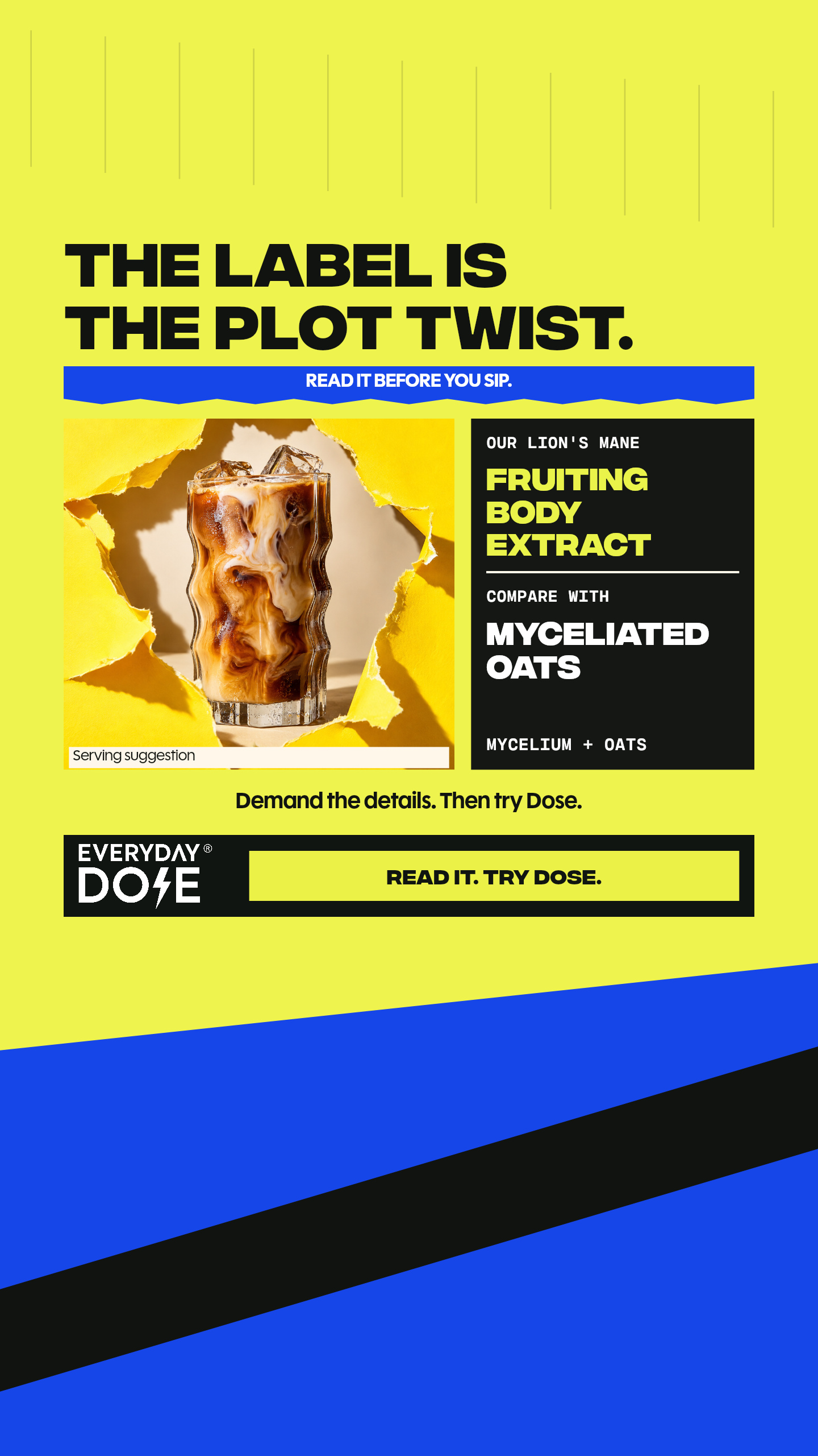Everyday Dose Facebook ad: Pour Yourself Coffee That Does More