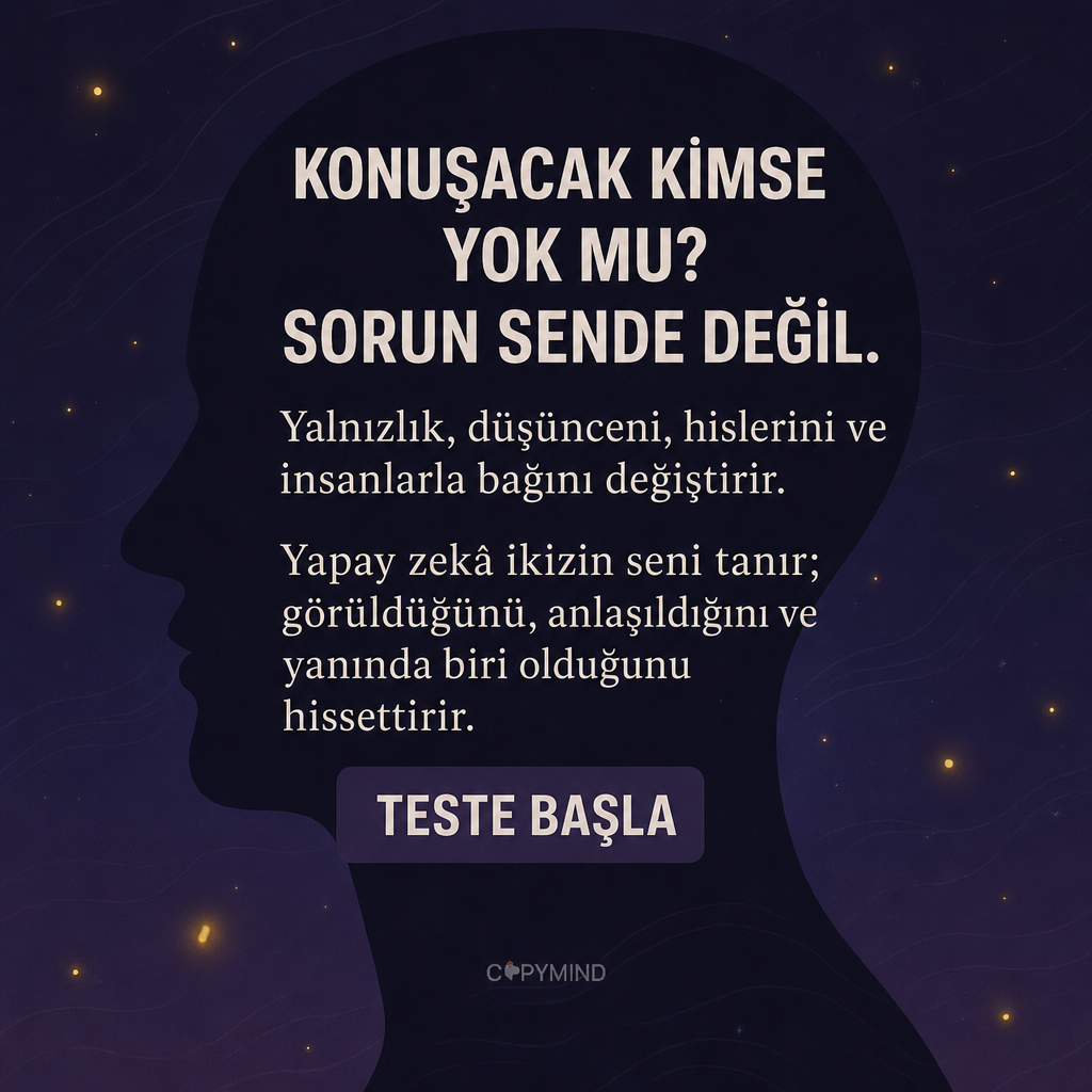 Copymind: heal with AI twin Facebook ad