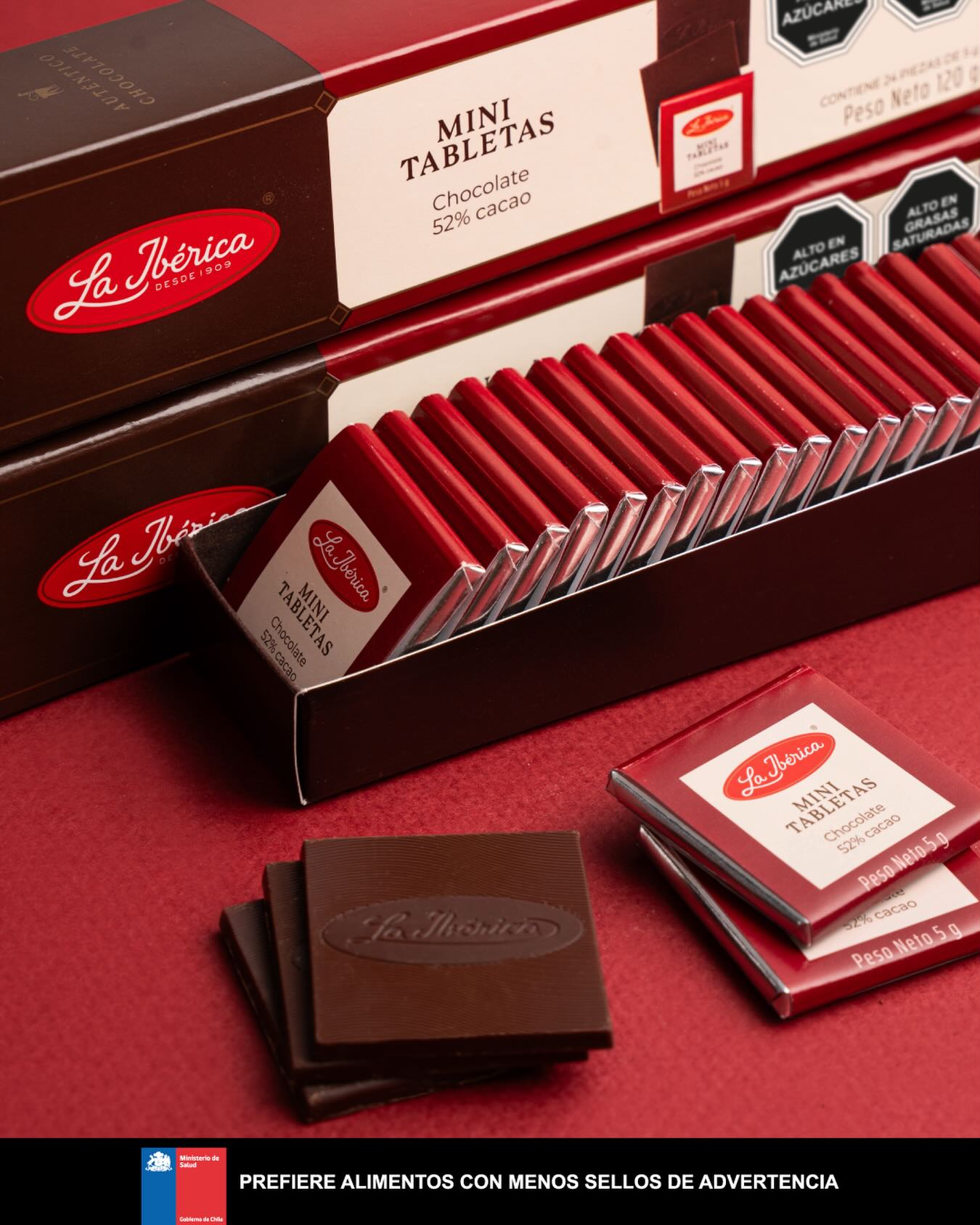Chocolates La Ibérica Chile Facebook ad: Conoce nuestras Mini Tabletas de chocolate 52% cacao…