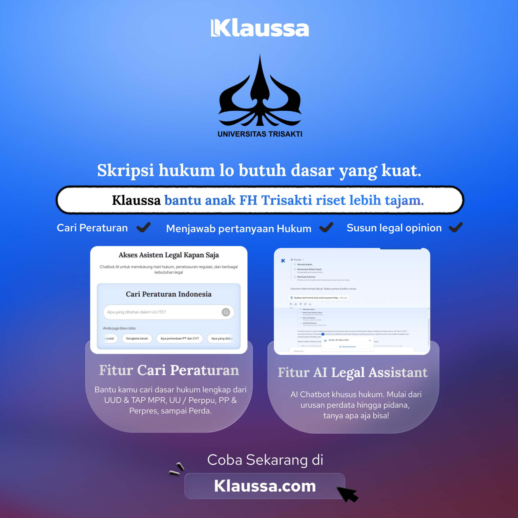 Klaussa Indonesia Facebook ad from Mar 26, 2026
