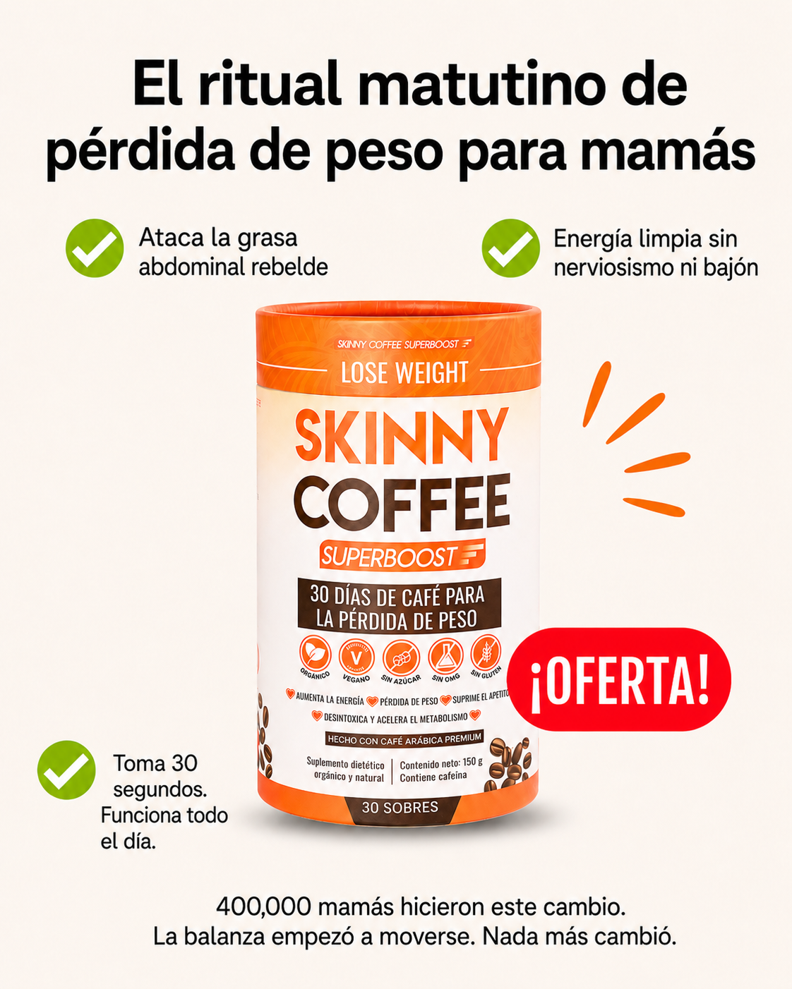 Skinny Coffee Facebook ad
