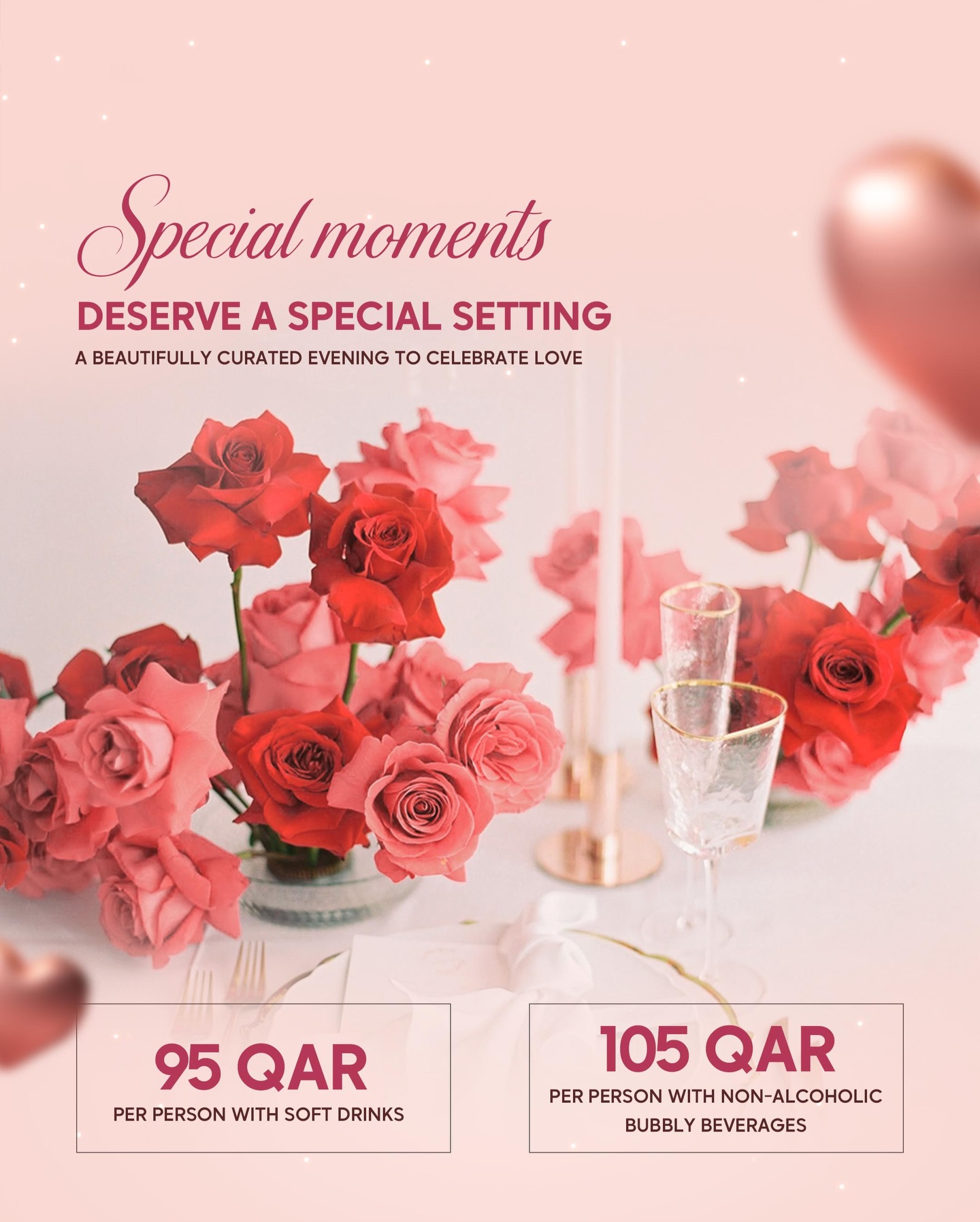 Four Points by Sheraton Doha Facebook ad: A beautifully curated evening to celebrate love.