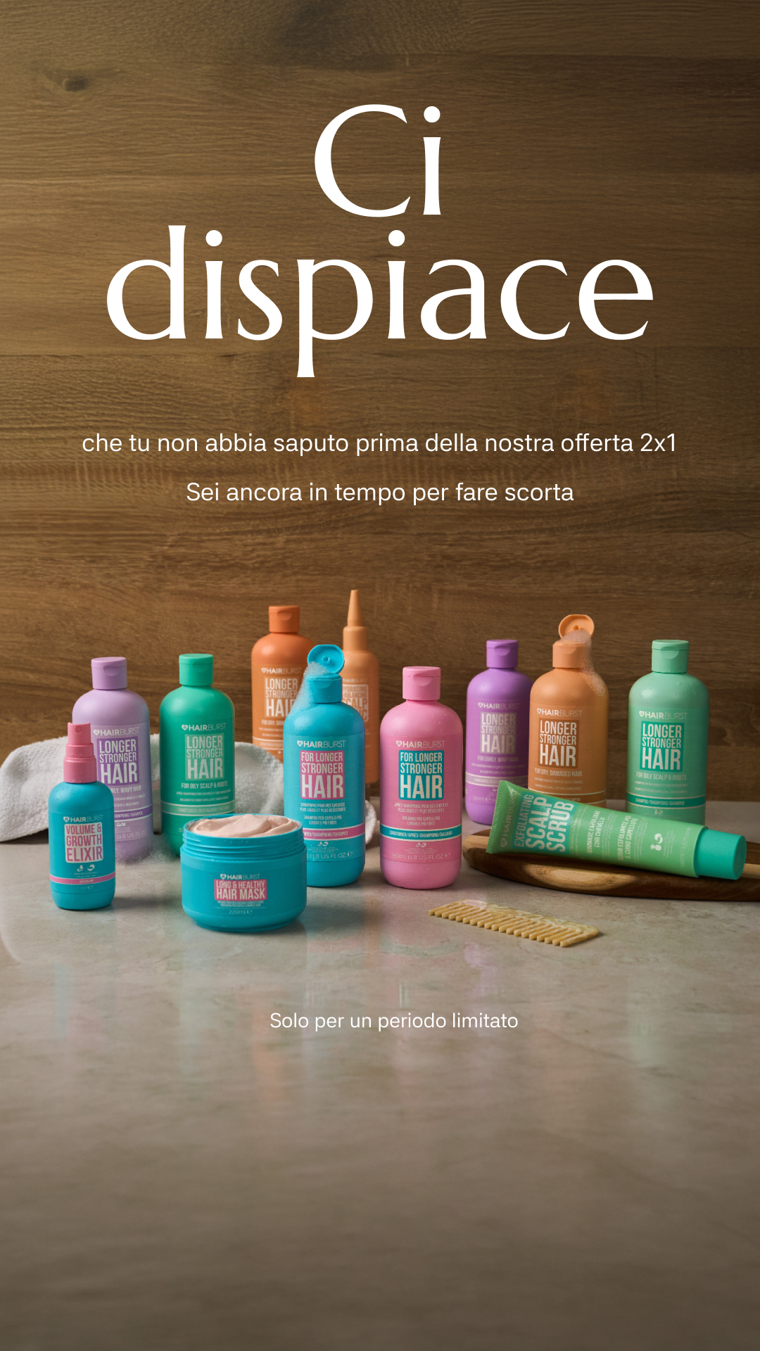 Hairburst Italia Facebook ad
