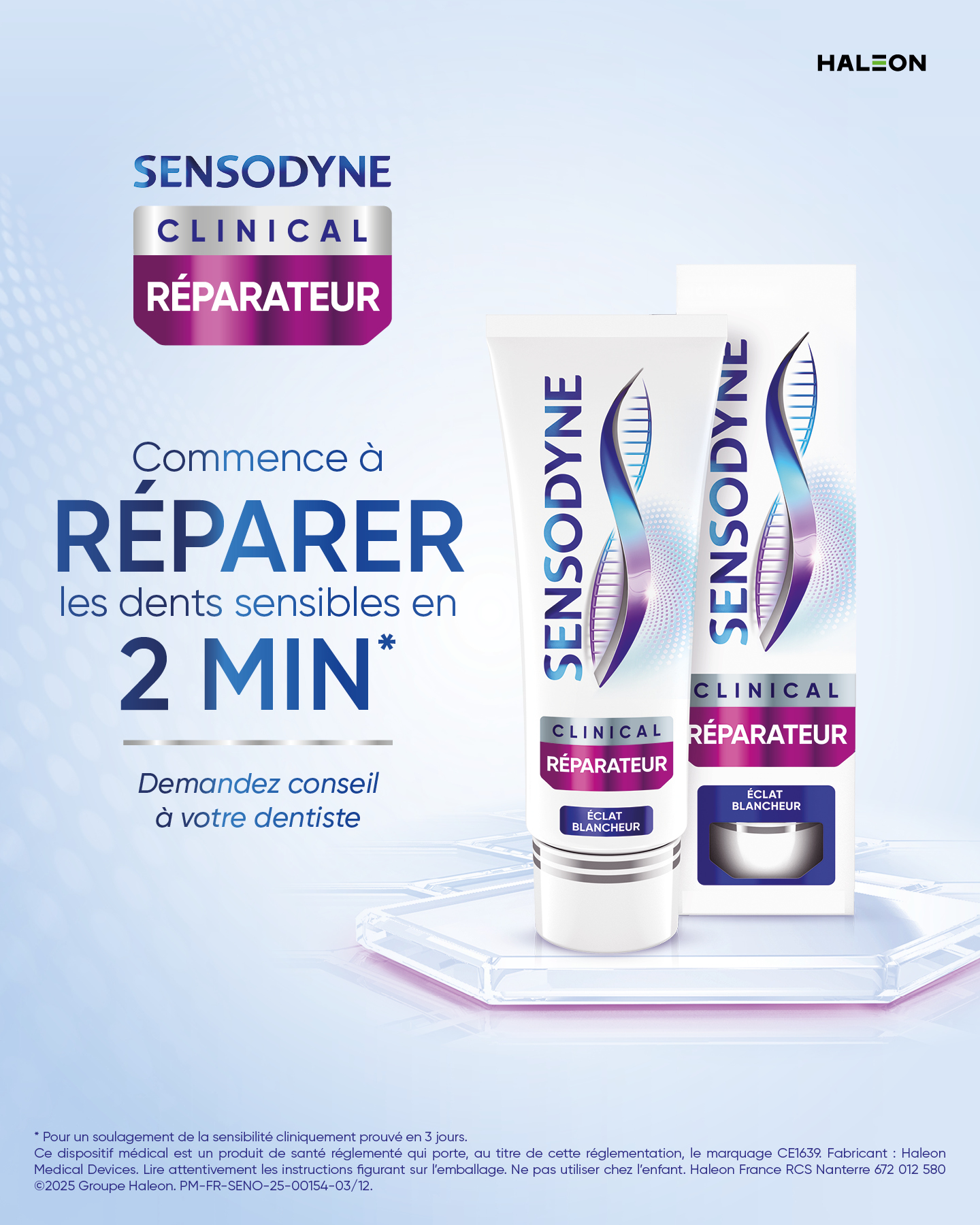 Sensodyne France Facebook ad: Sensodyne Clinical Réparateur