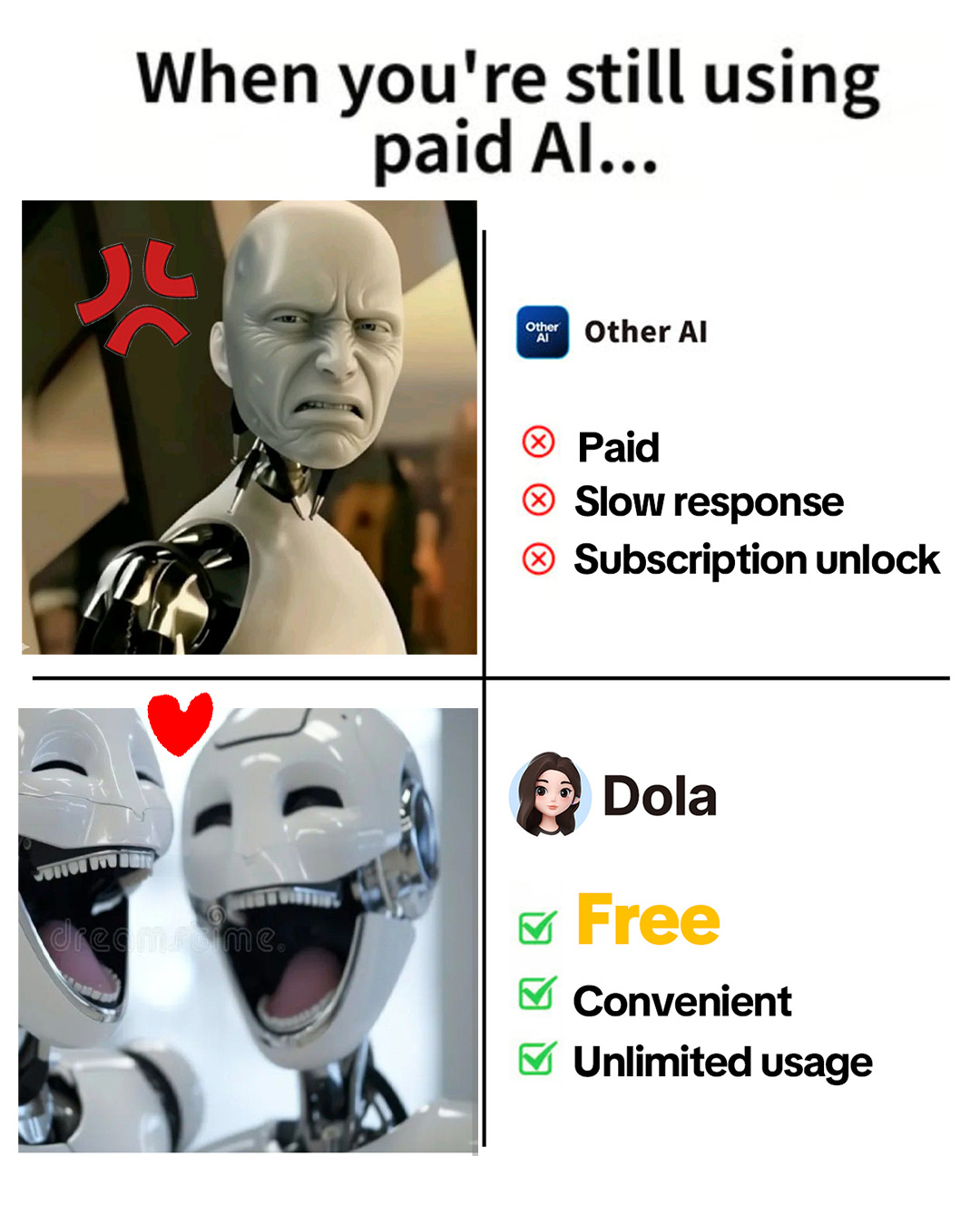 Dola: Formerly Cici Facebook ad