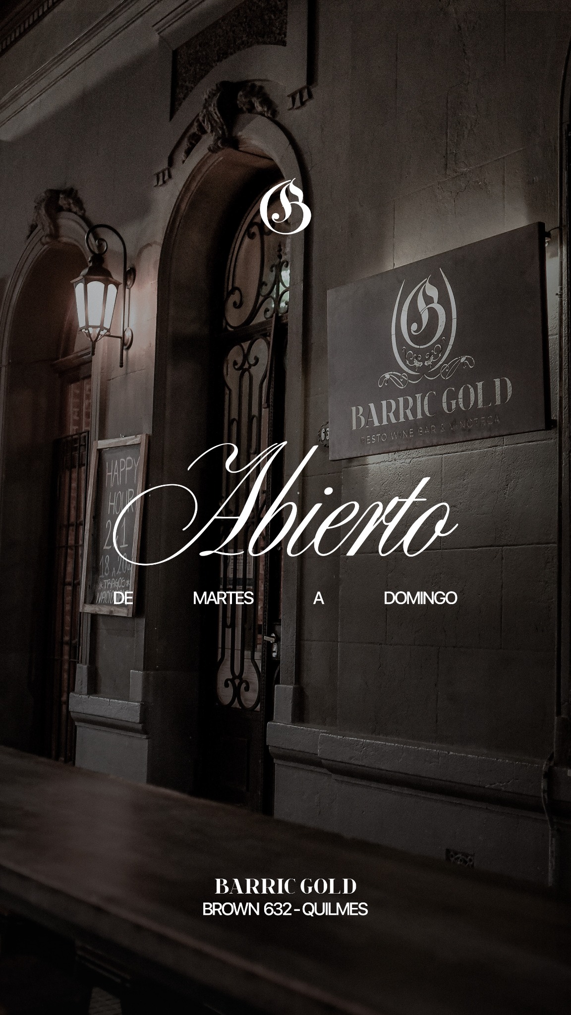 Barric Gold WINE BAR Facebook ad from May 15, 2026