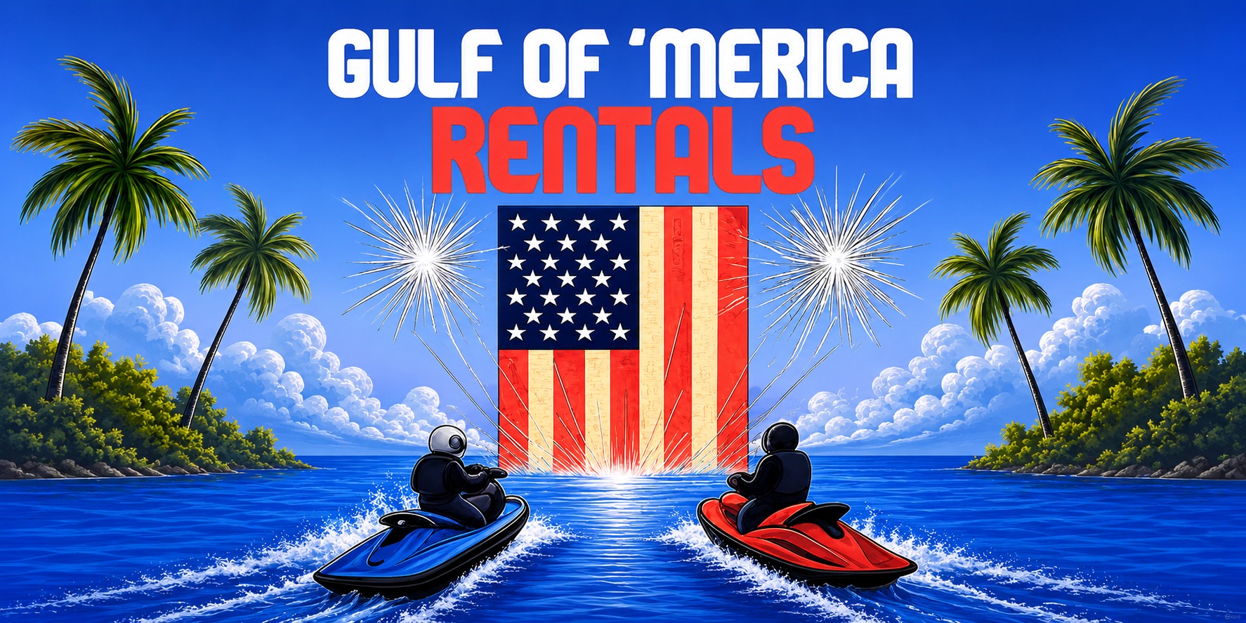 Gulf of 'Merica Rentals Facebook ad: Jet Ski Rental Service in Lee County, FL
