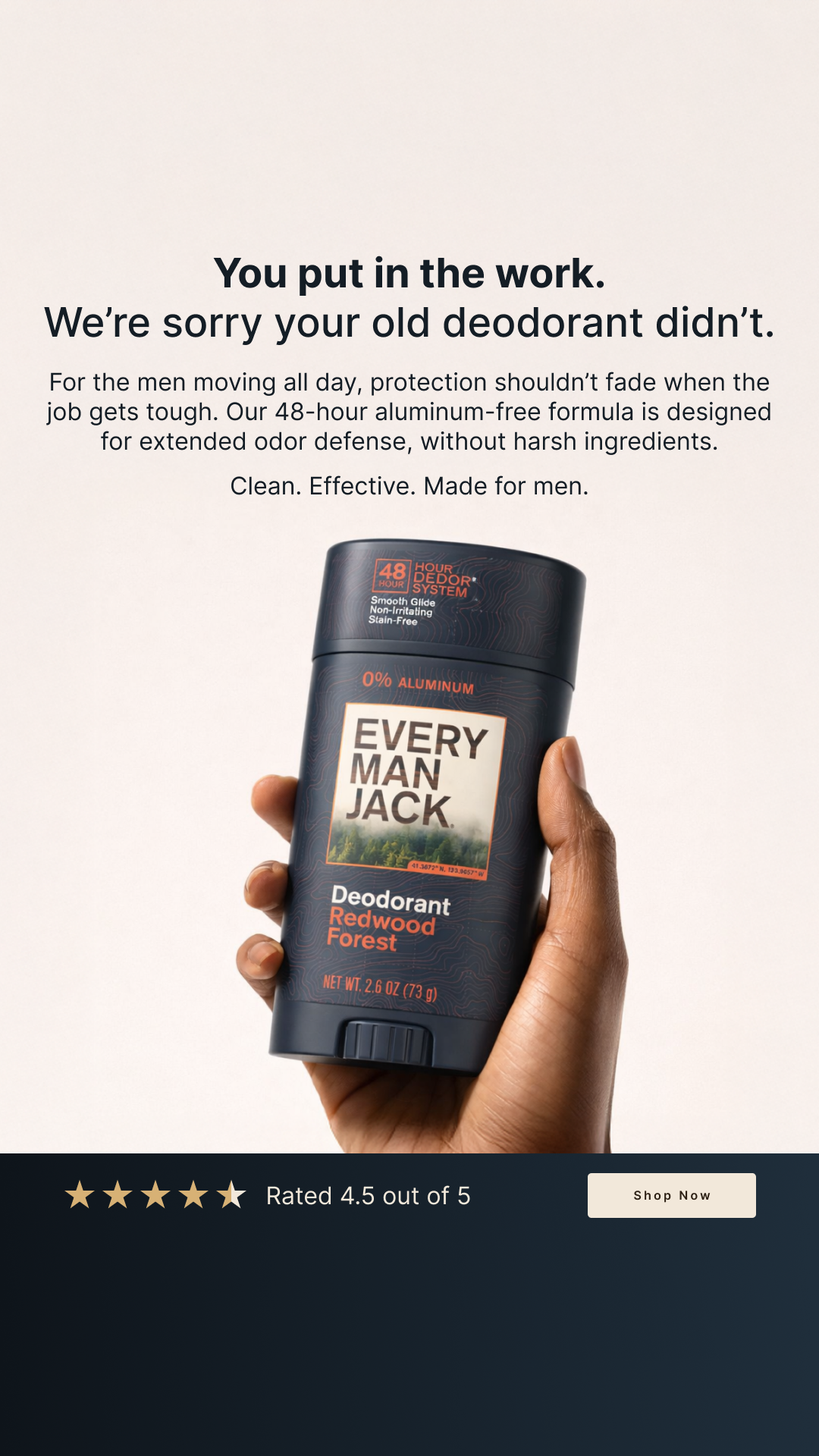 Every Man Jack Facebook ad