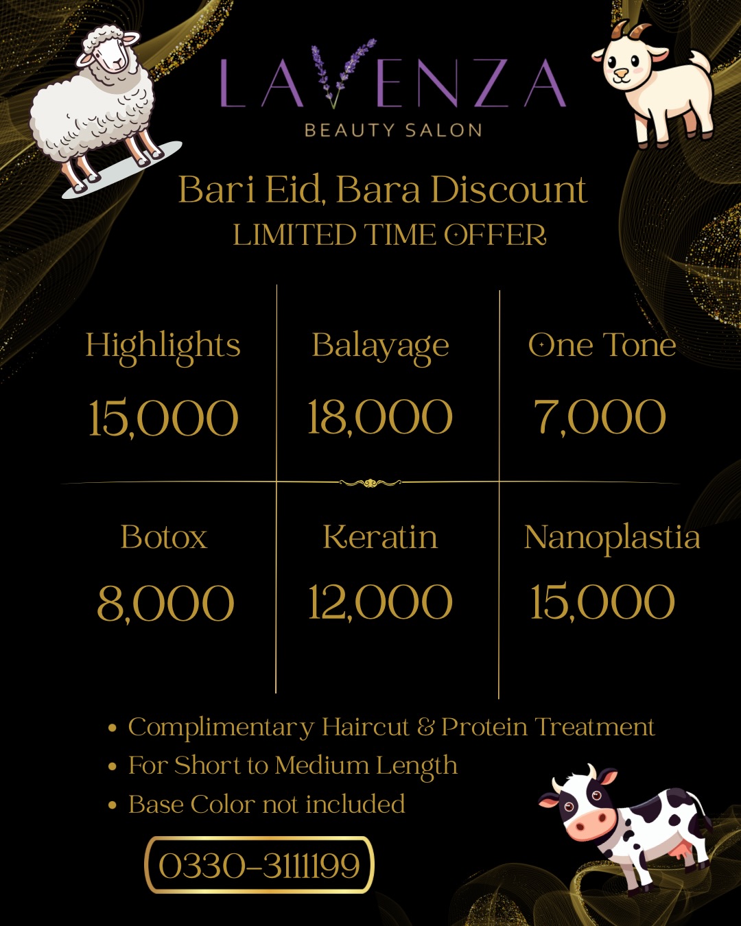Lavenza Beauty & Grooming Bar Facebook ad: Bari Eid, Bara Discount