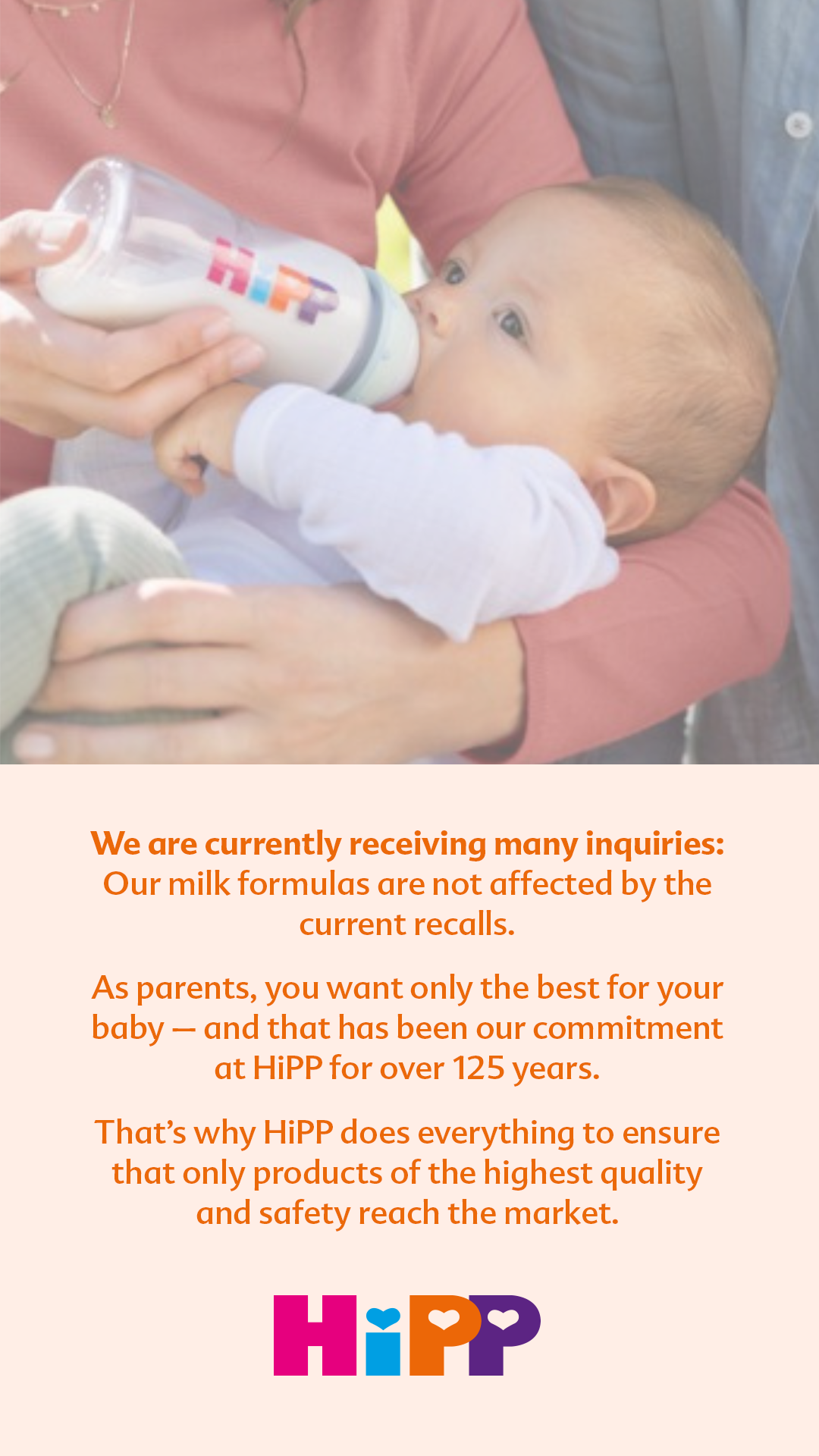 HiPP Organic Malta Facebook ad: We are currently receiving many inquiries