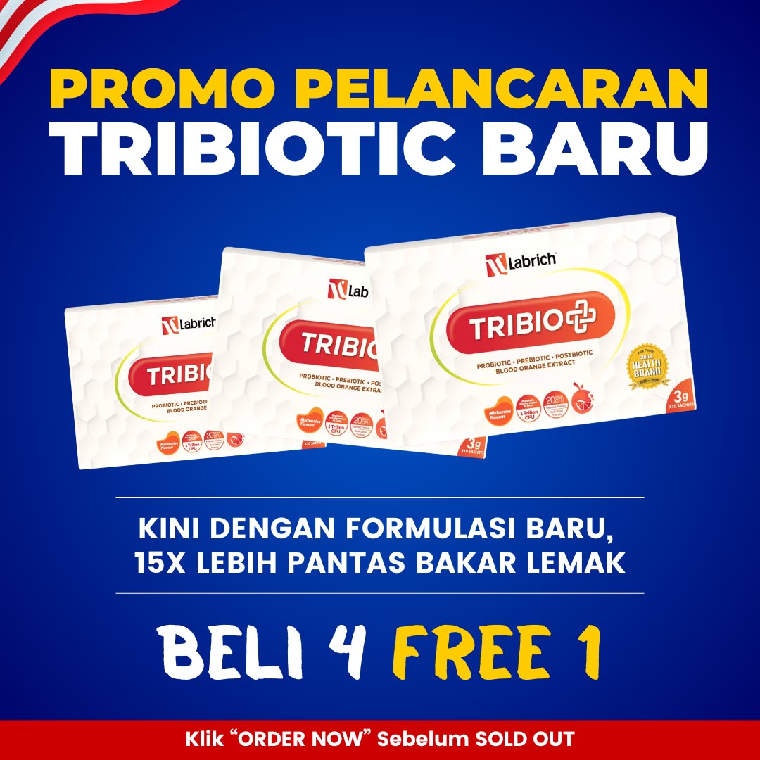 Labrich Tribiotic Facebook ad: Formula Baru, 15X Mudah Turun Berat