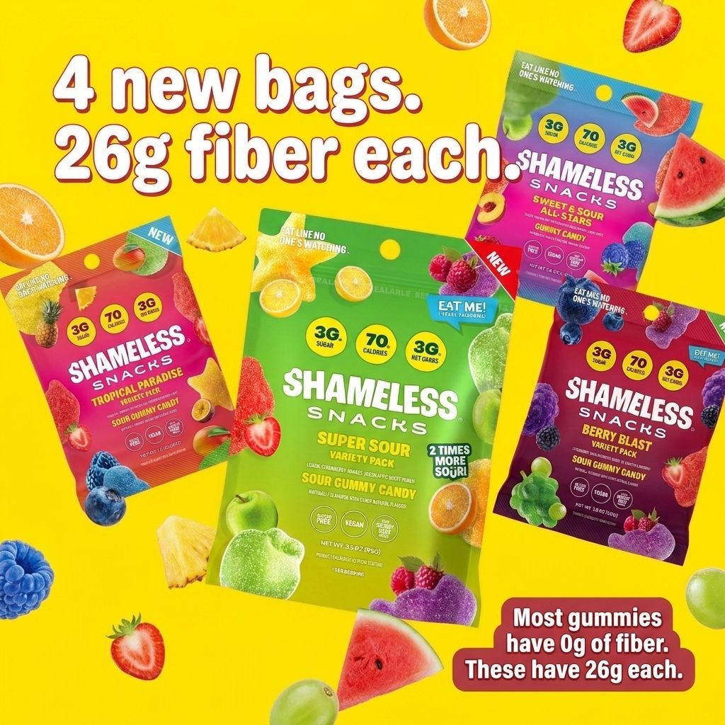 Shameless Snacks Facebook ad