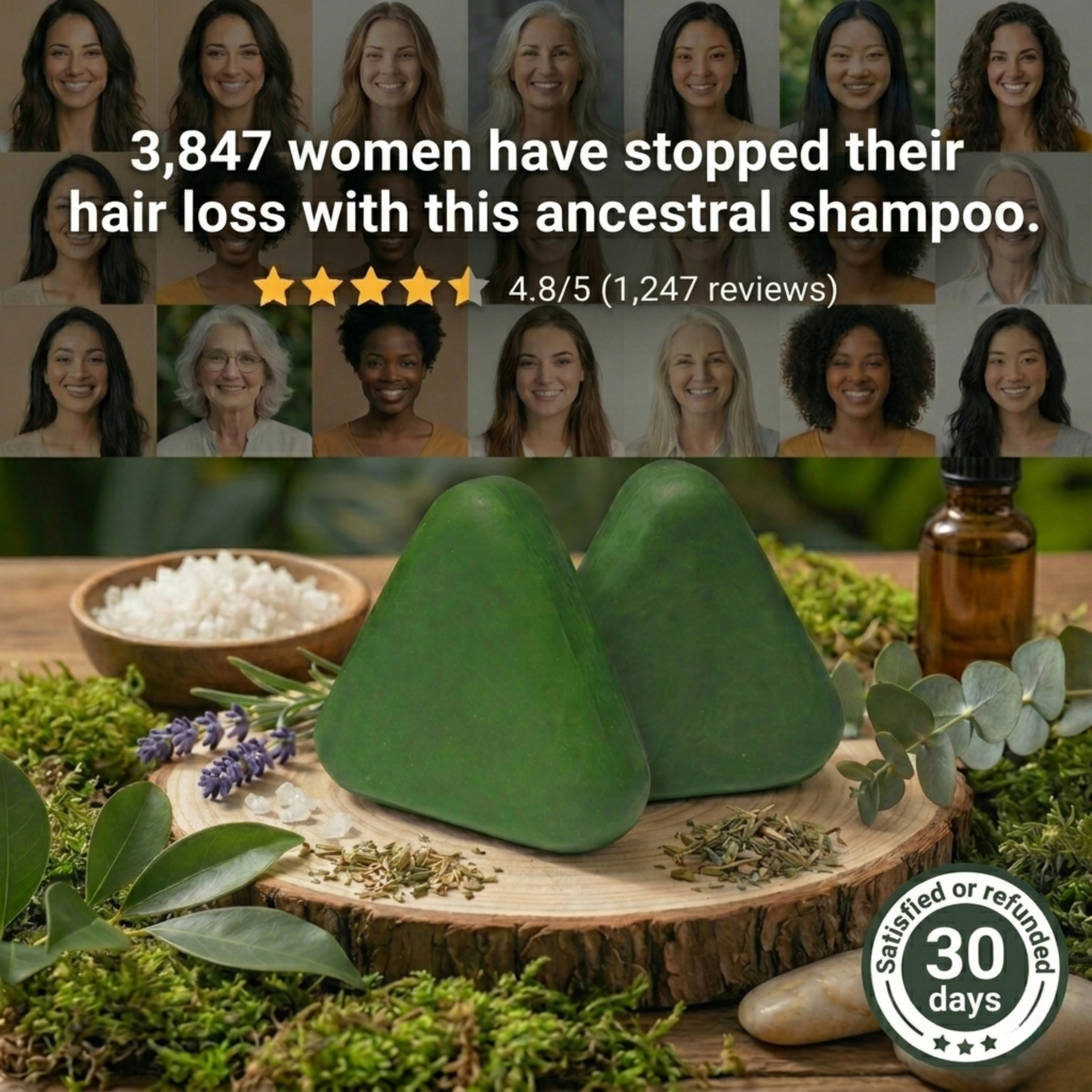 ZakBreathe: Anti-Hair Loss and Anti-Dandruff Facebook ad: Zero Compromise, Just Results.