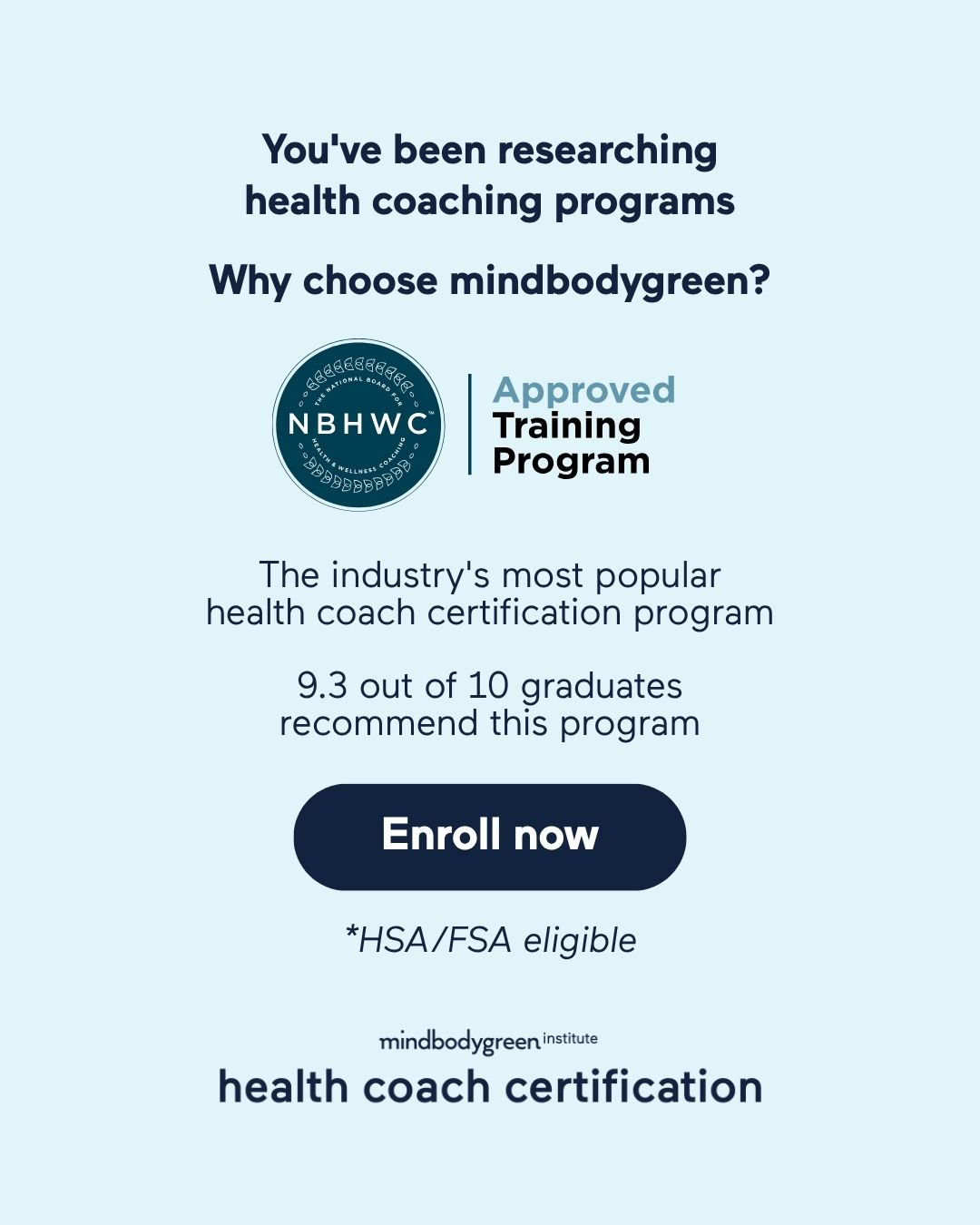 mindbodygreen Institute Facebook ad