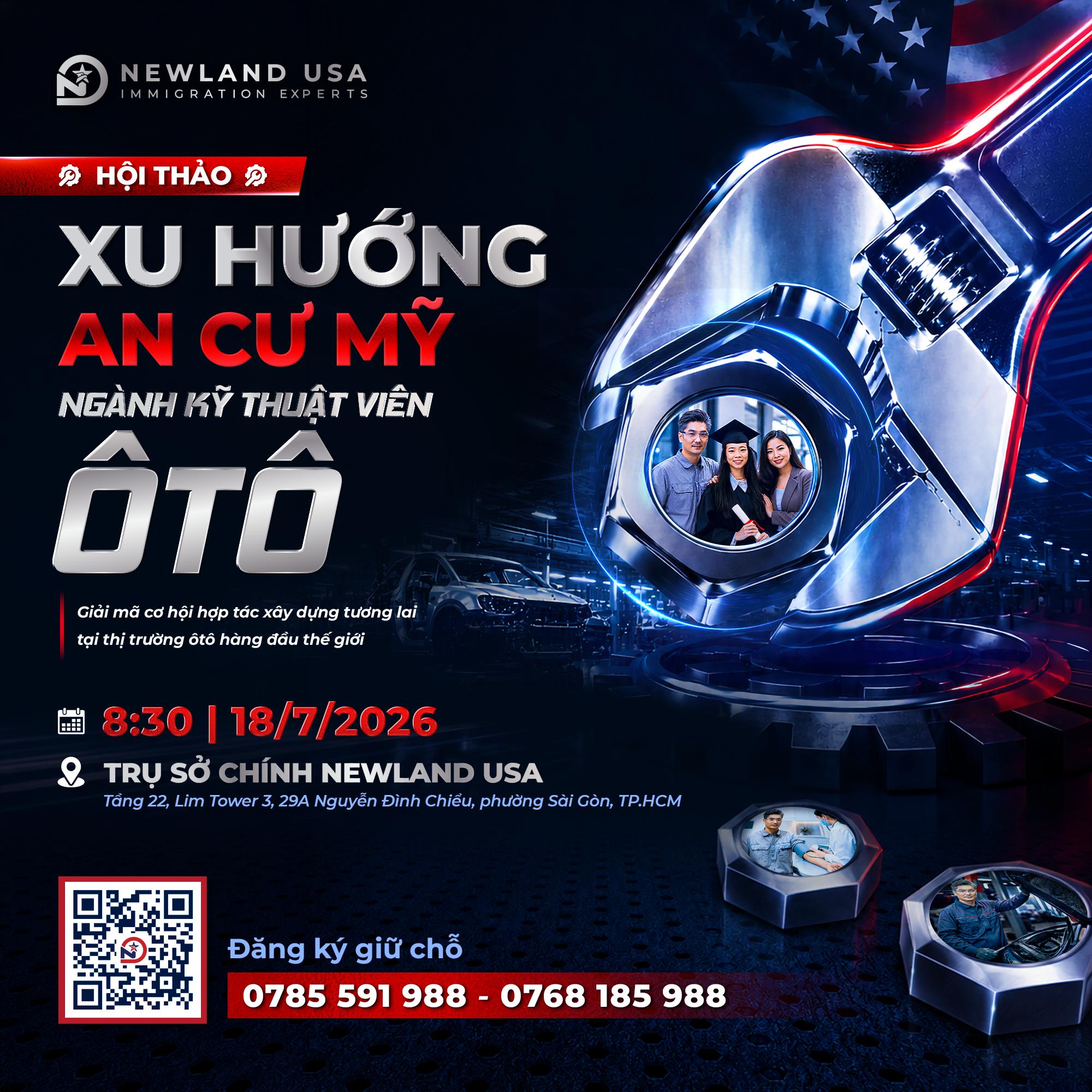 Newland USA Định cư Mỹ diện lao động EB3 và đầu tư EB5 Facebook ad
