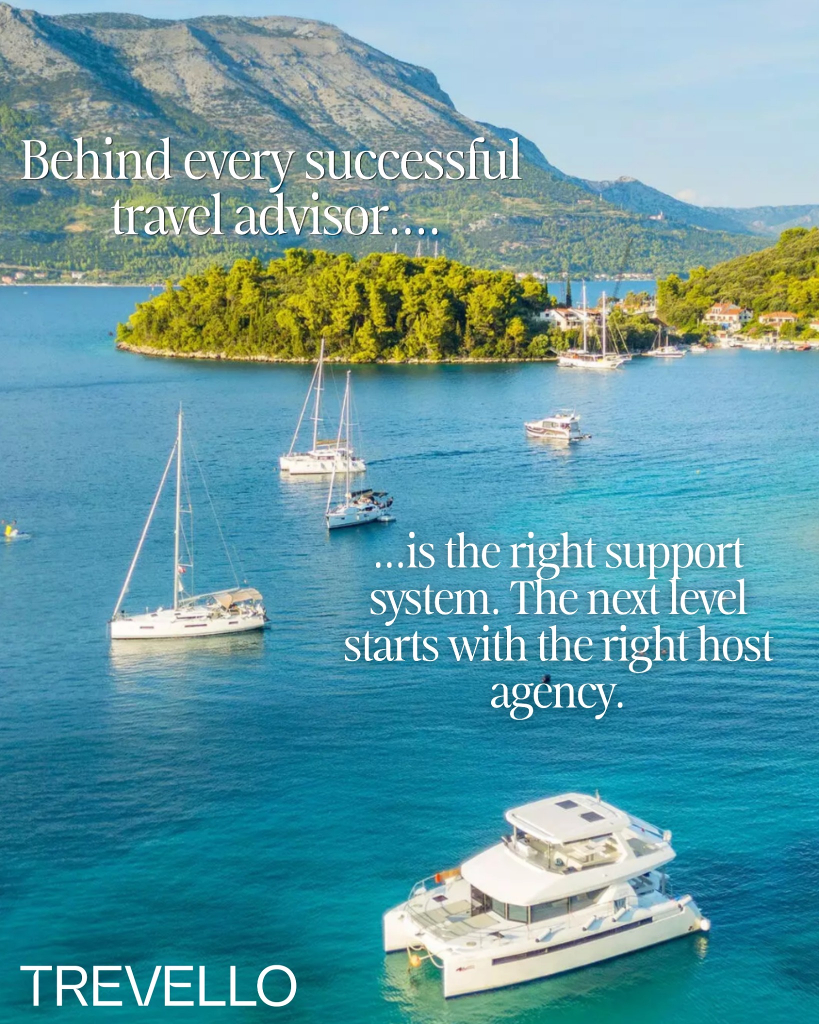 Trevello Travel Group Facebook ad: Travel while you work