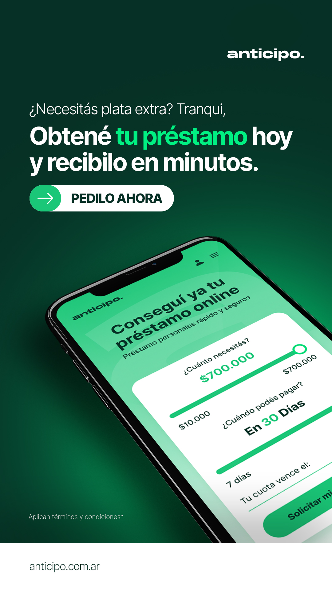 Anticipo.Argentina Facebook ad from May 14, 2026