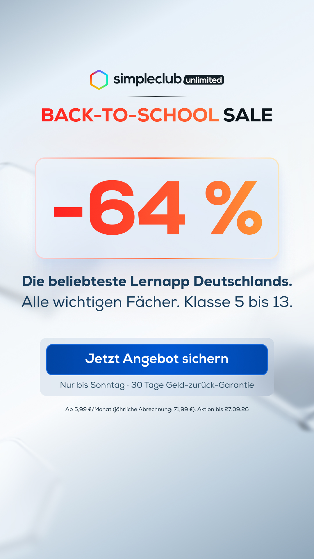 simpleclub Facebook ad