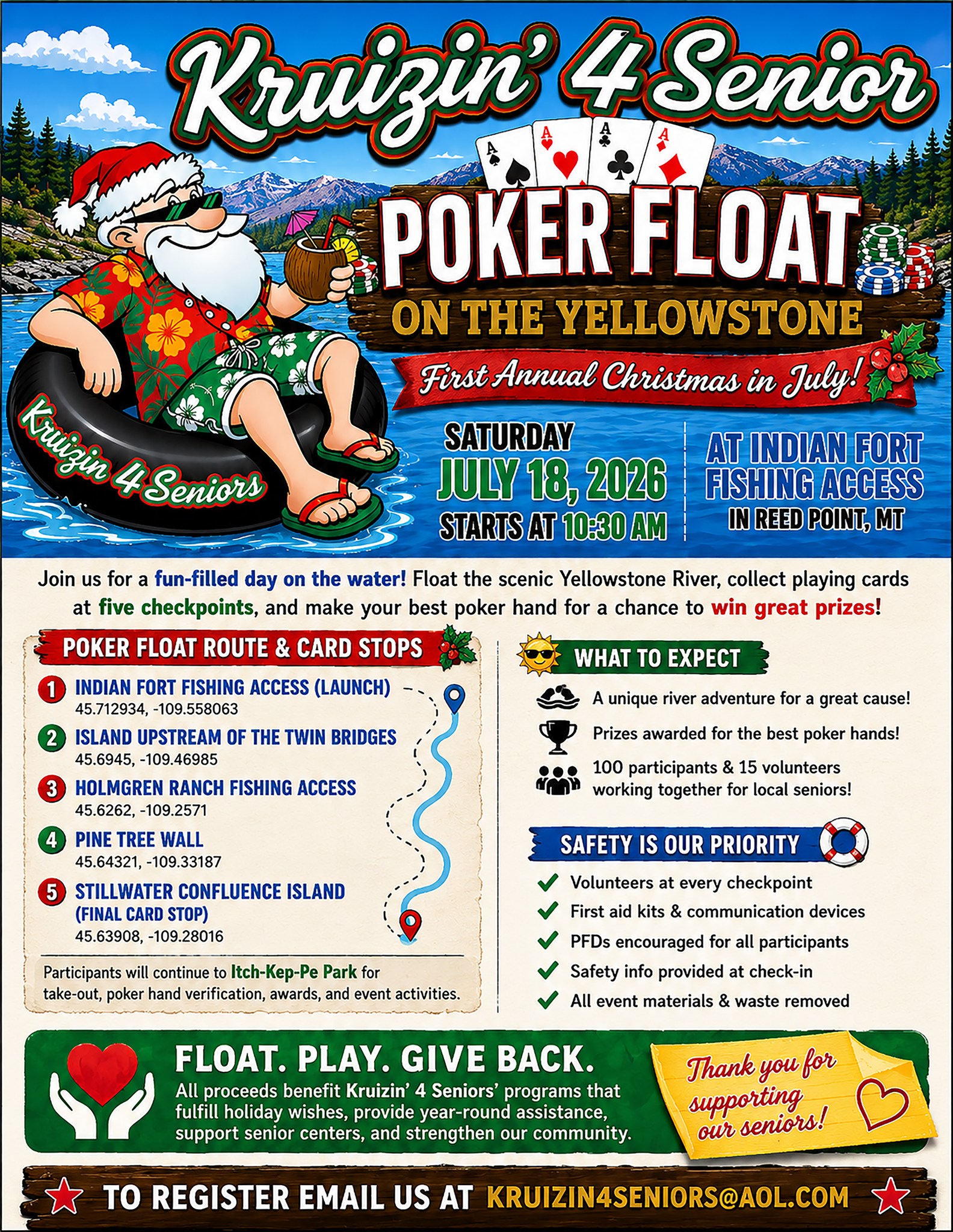 Kruizin' 4 Seniors Facebook ad: Kruizin' 4 Seniors Poker Float on the Yellowstone 1st…