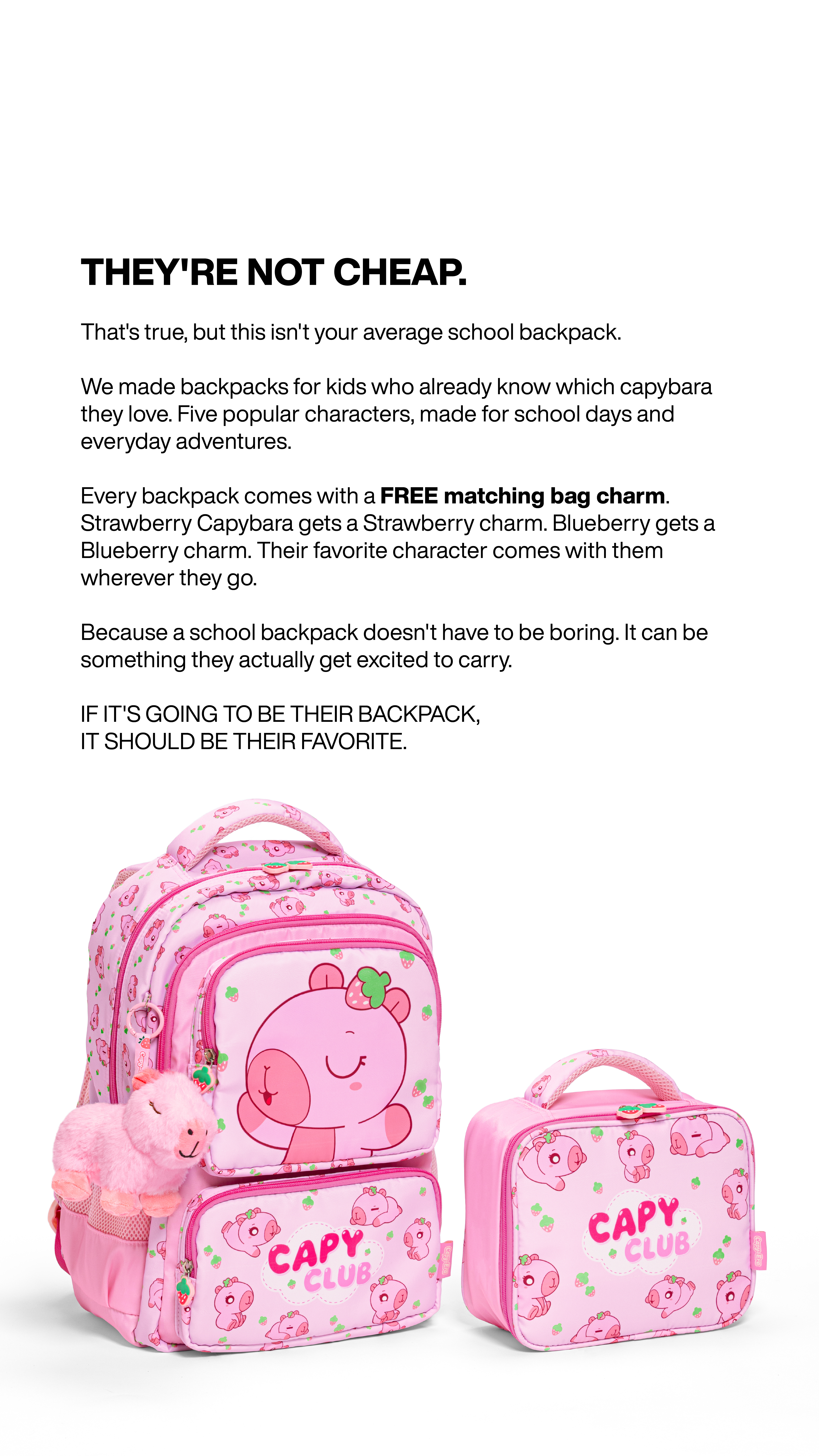 CAPY ERA Facebook ad: FREE Bag Charm