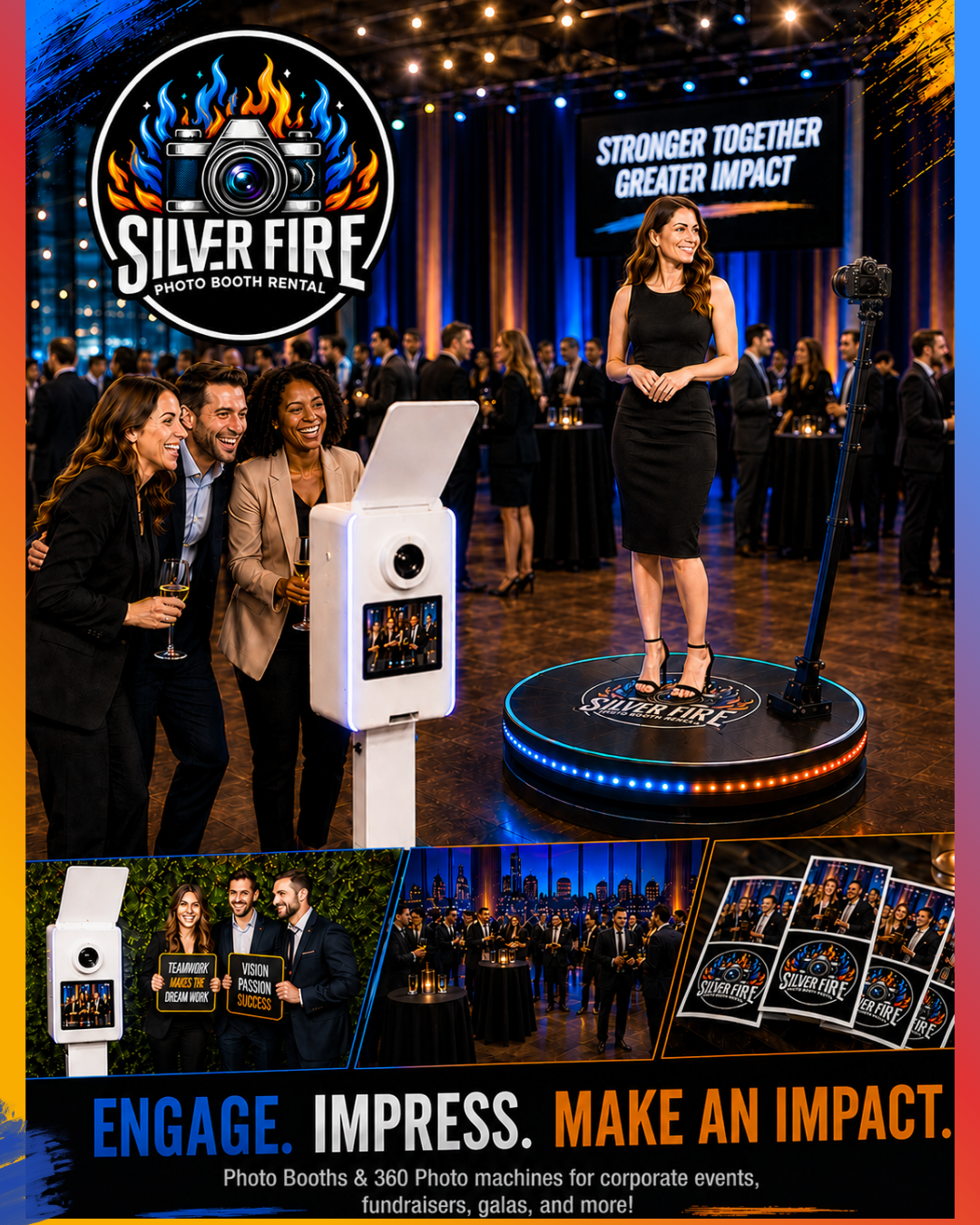 SilverFire Photo Booth Rental Facebook ad: Turn Your Event Into an Experience