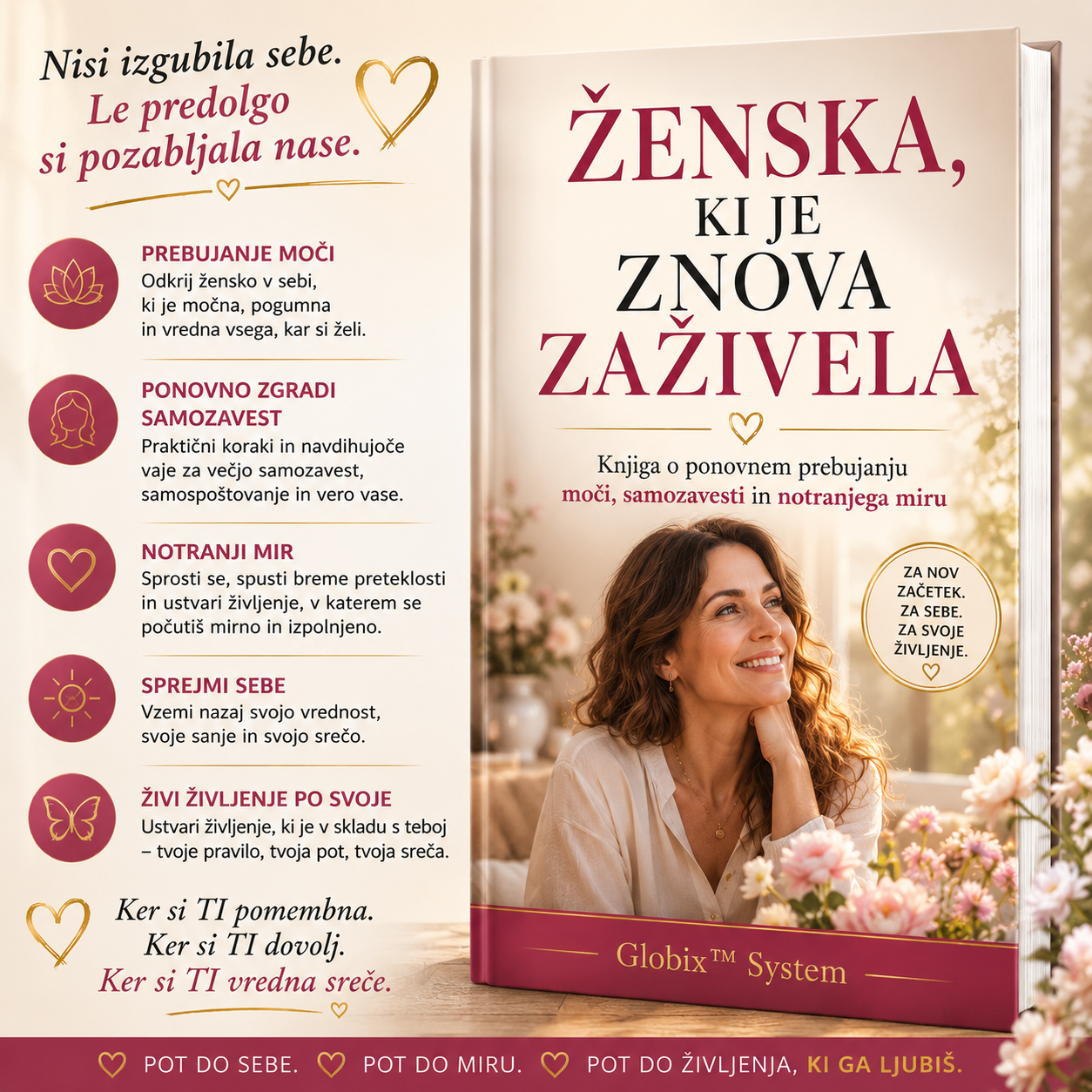 Globix Books - Slovenija Facebook ad: ČAS JE, DA ZNOVA ZASIJEŠ