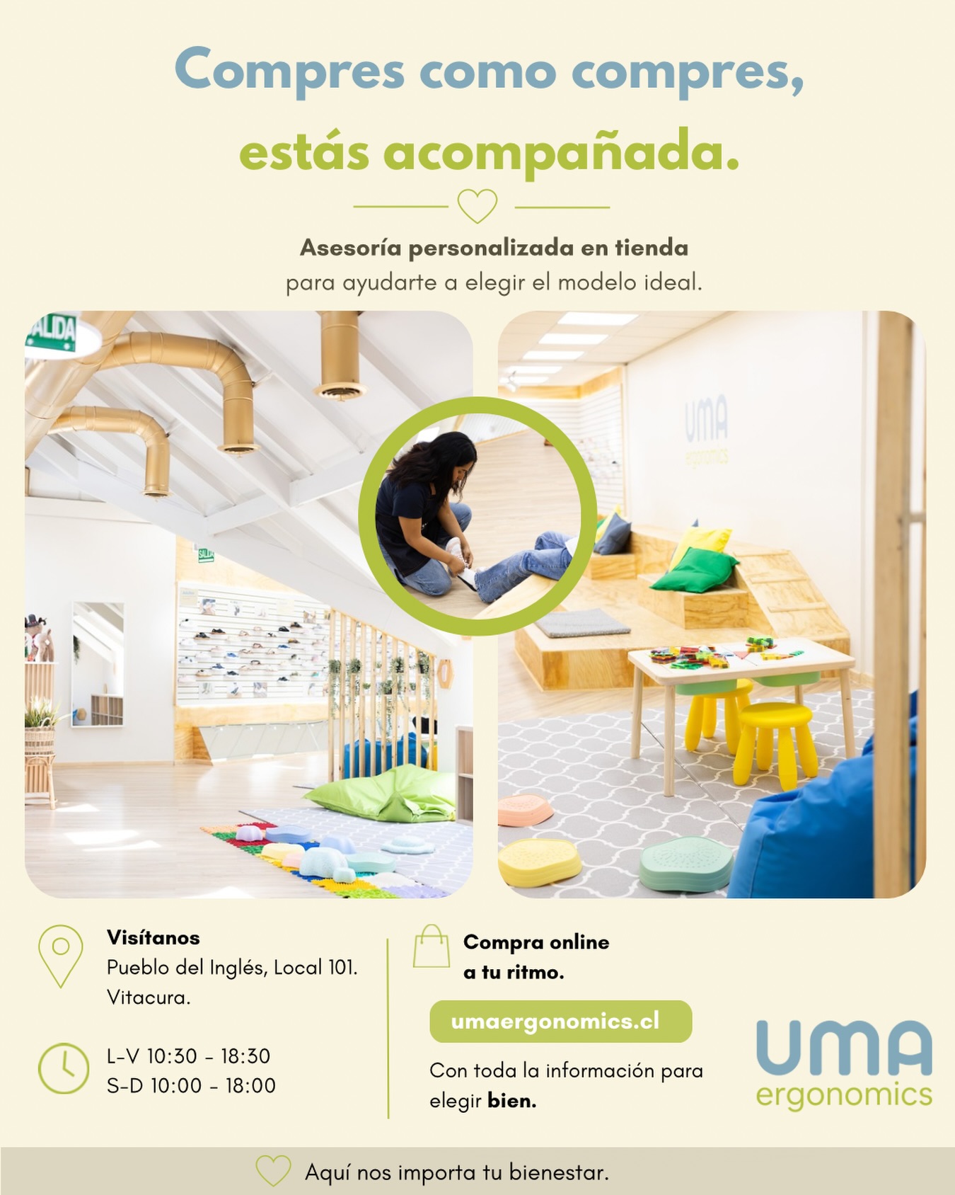 Uma Baby Facebook ad: Comprar zapatos no debería ser una adivinanza.