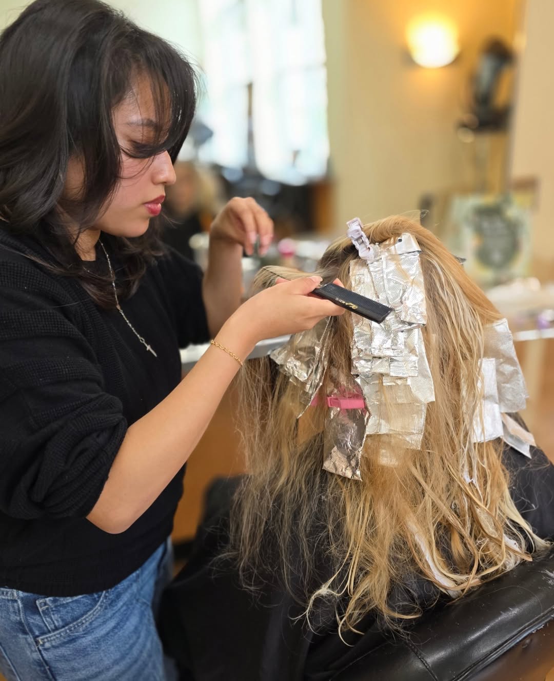 Shakti Salons Facebook ad: Blonde refresh in progress