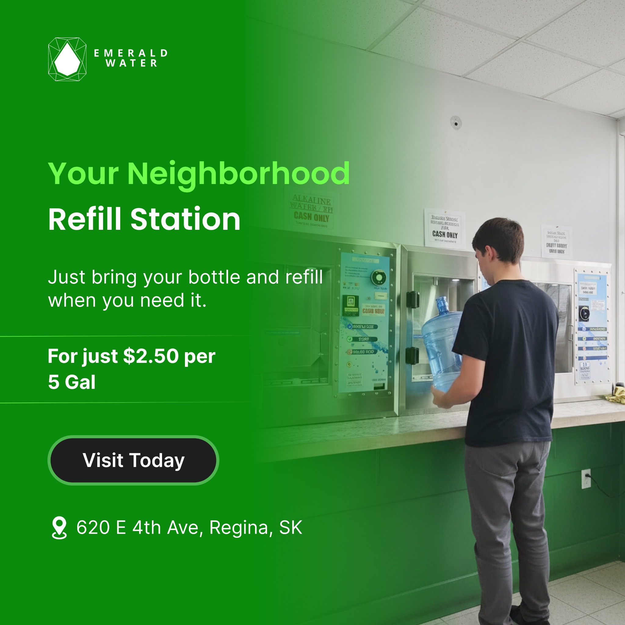 Emerald Water Inc. Facebook ad