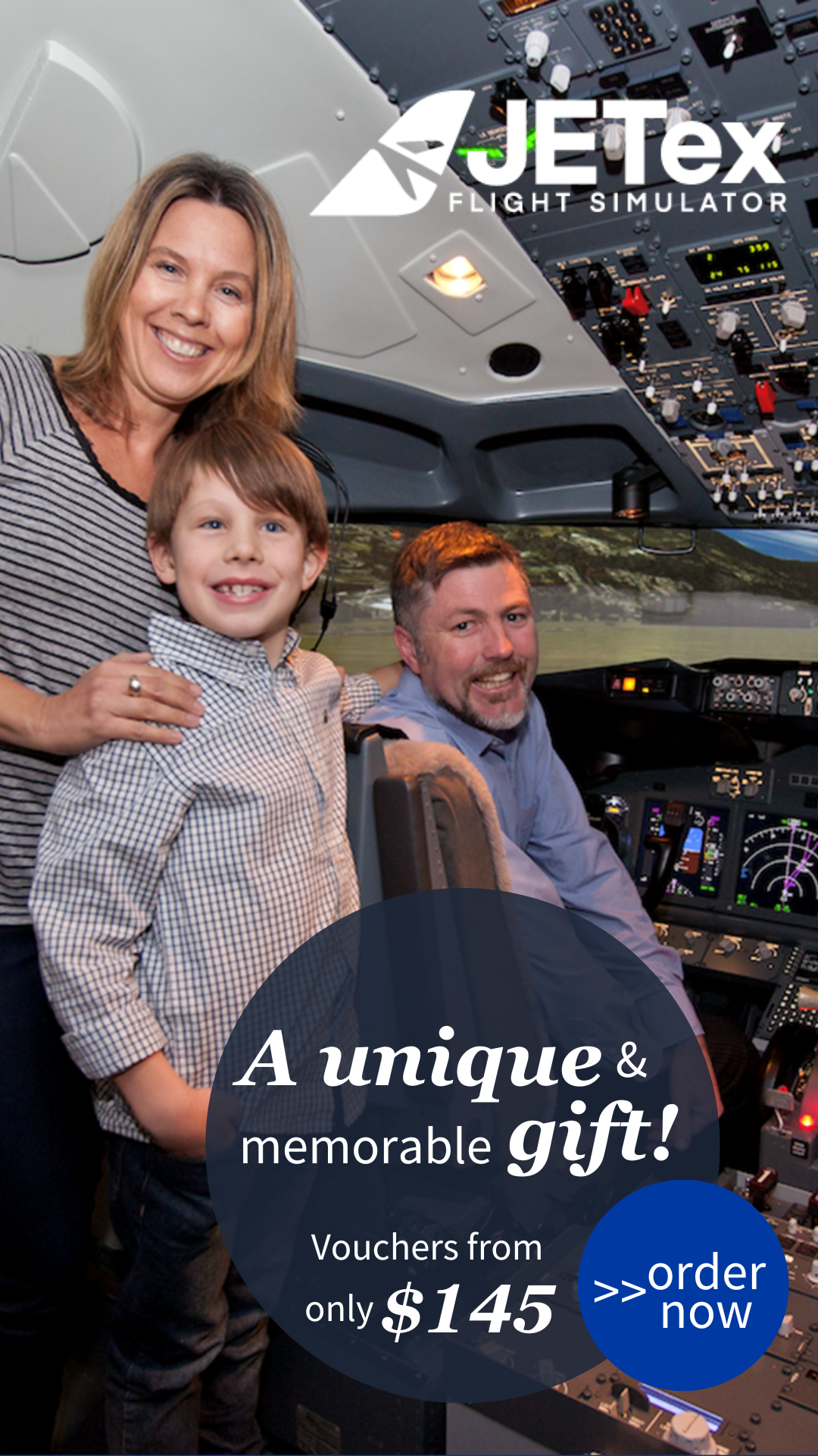JETex Flight Simulator Facebook ad