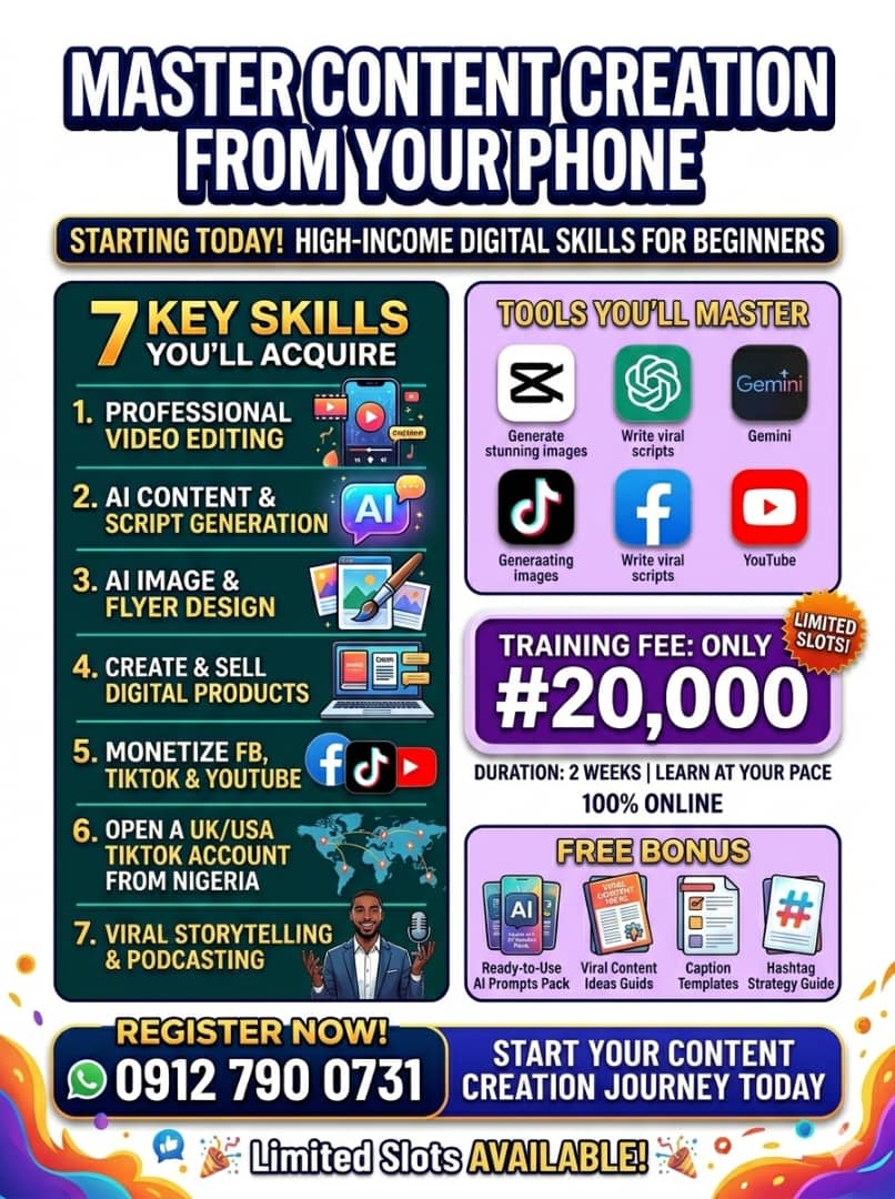 ai content creation school Facebook ad