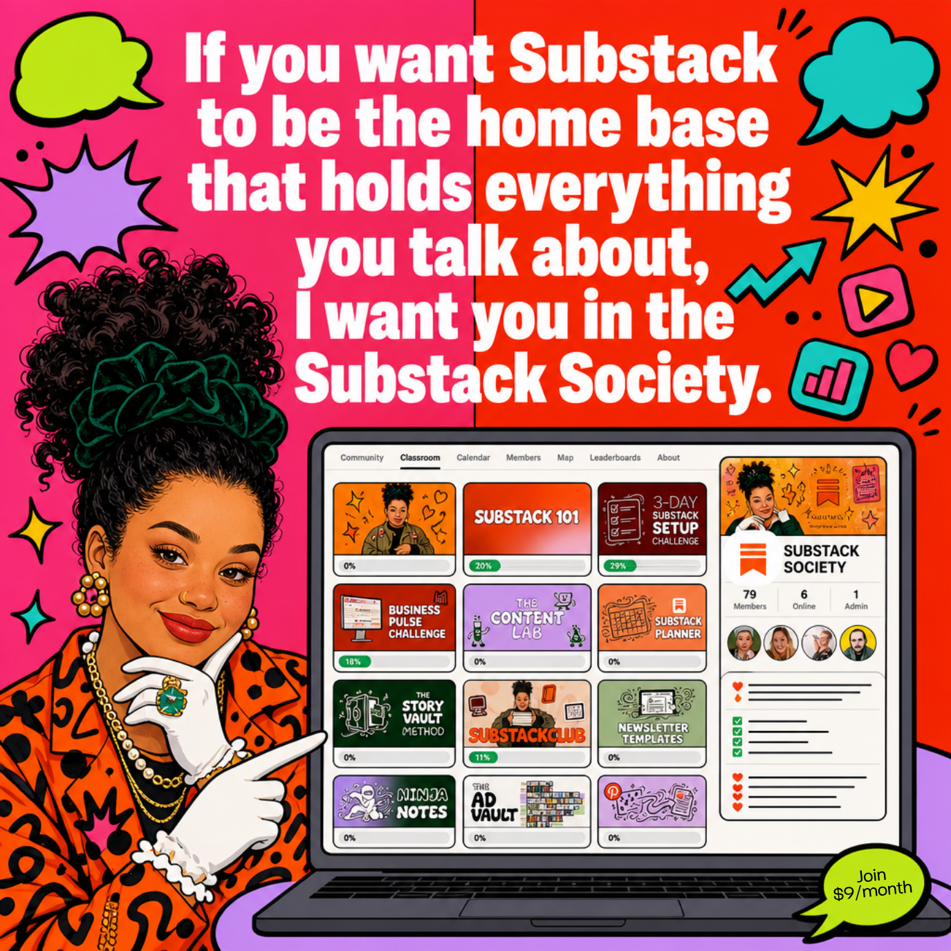 Adriana-Morena Personal Brand Designerin Facebook ad: Your Blog. Your Newsletter. Your Funnel.