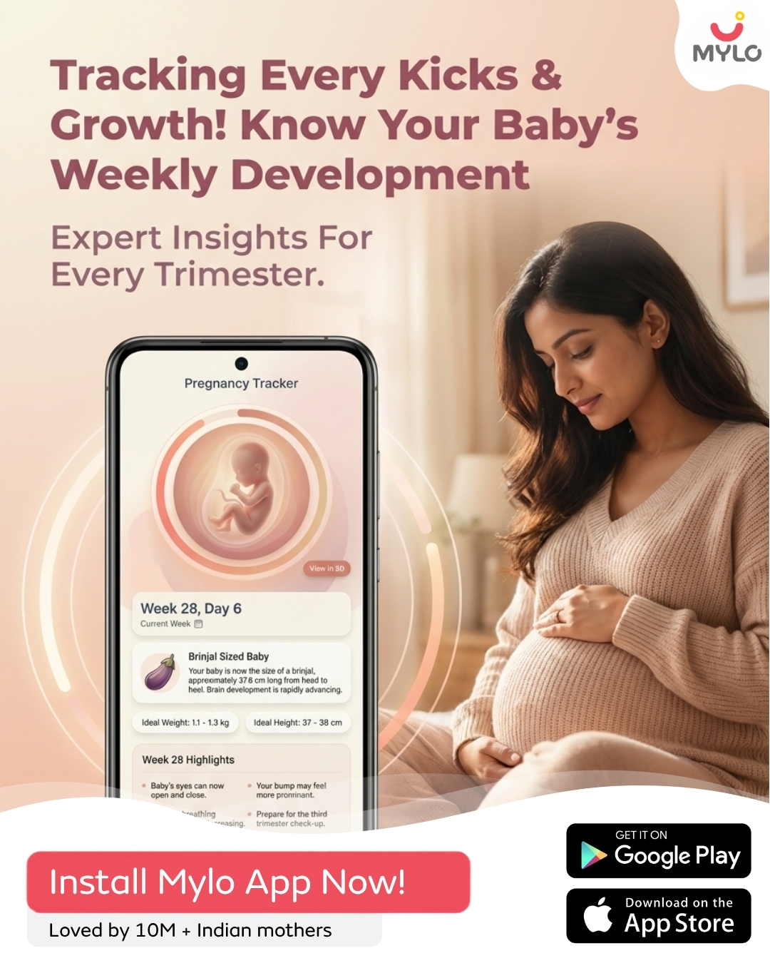 Mylo - Pregnancy & Baby App Facebook ad