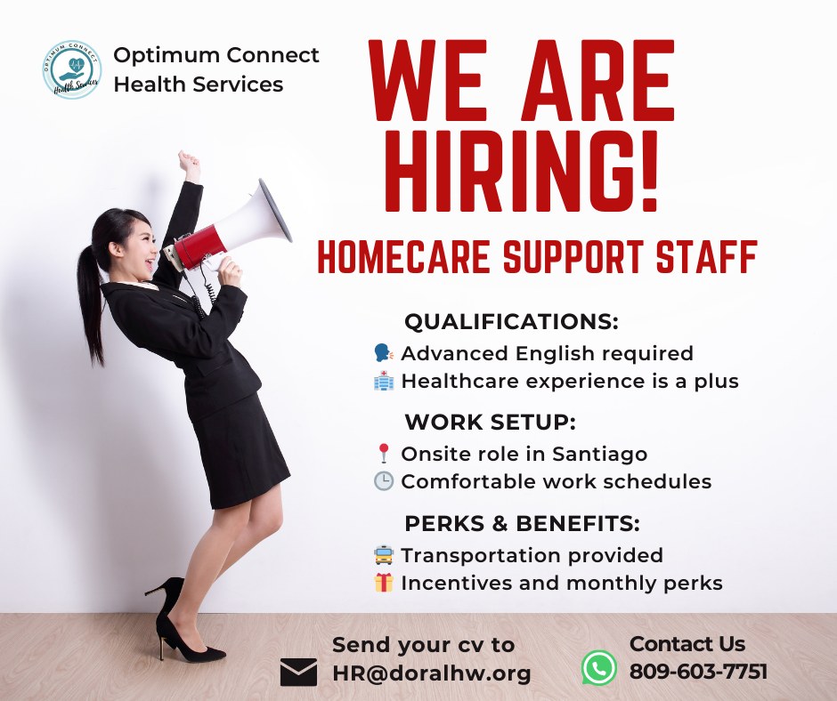 Optimum Connect Health Services Facebook ad: We’re hiring Homecare Support Staff!