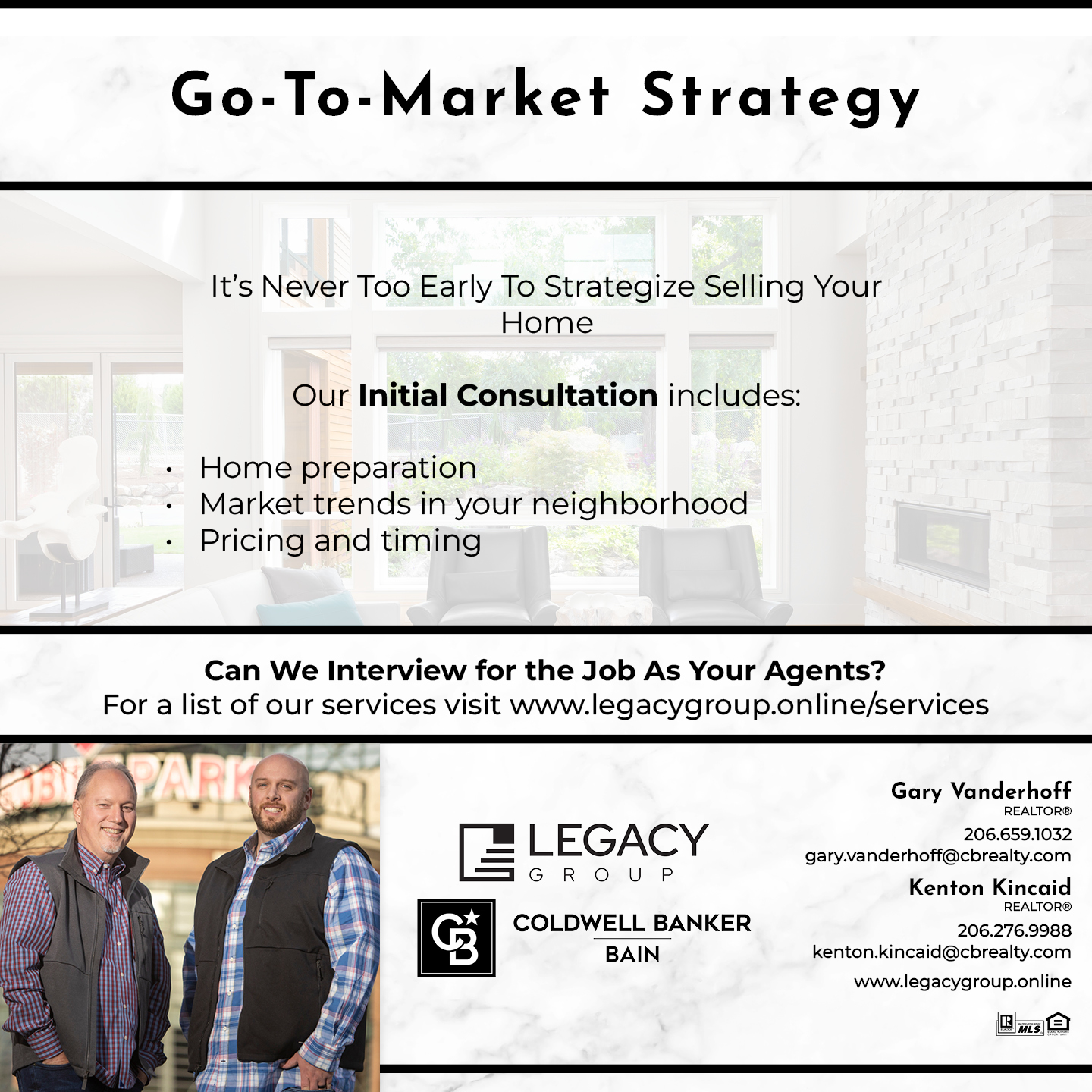 Gary Vanderhoff, Realtor Facebook ad: Message or Call (206) 659-1032 | (206) 276-9988