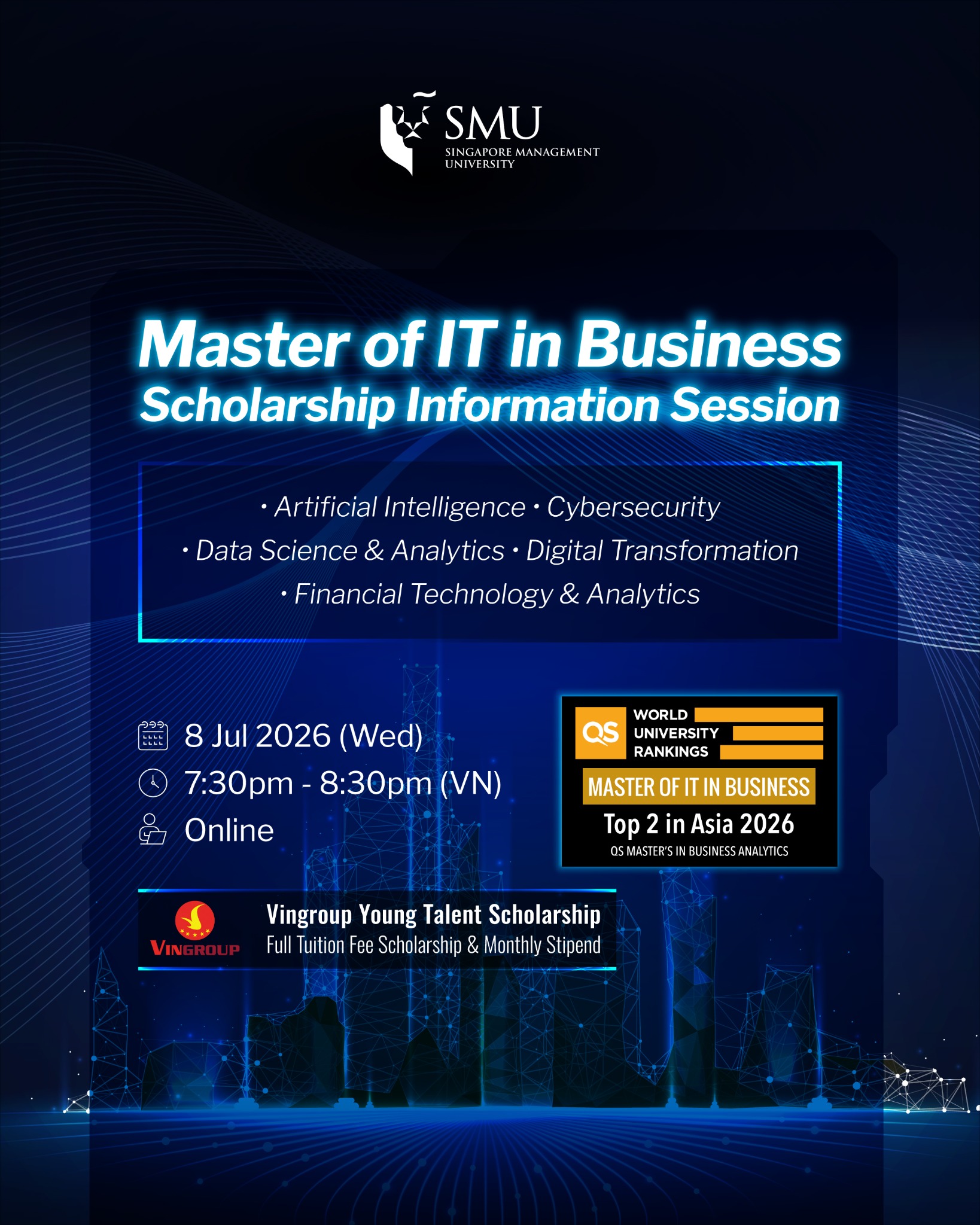 SMU Master of Information Technology in Business - MITB Facebook ad
