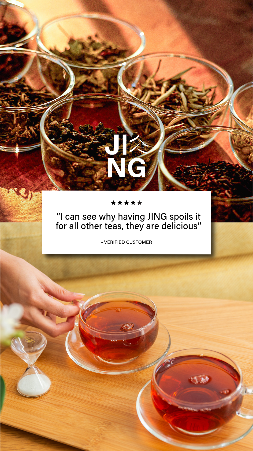 JING Tea Facebook ad: Discover JING Tea