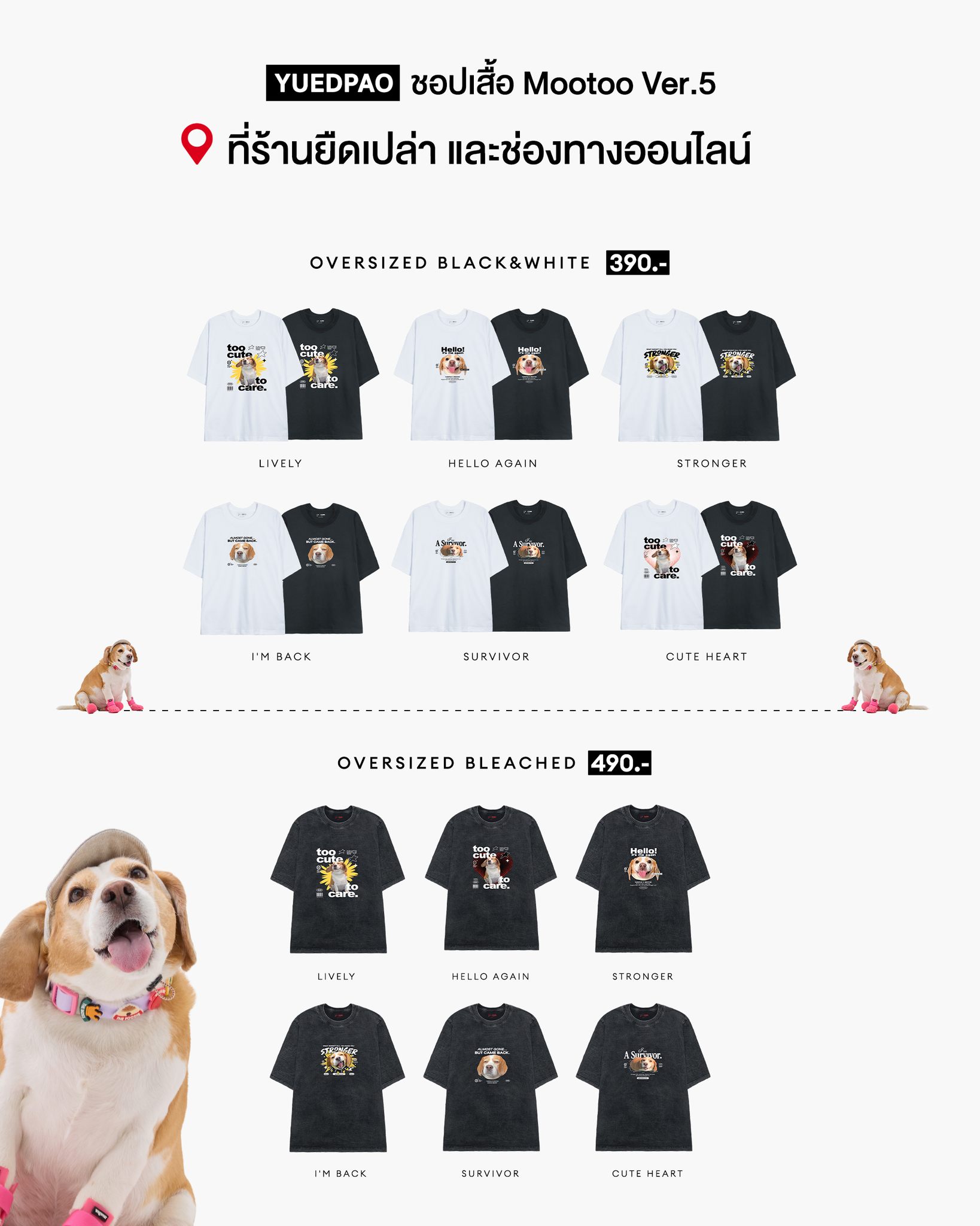 Yuedpao - ยืดเปล่า เสื้อยืดโอเวอร์ไซซ์ ยับยาก รีดง่าย Facebook ad: New! Yuedpao x Mootoo Ver.5…