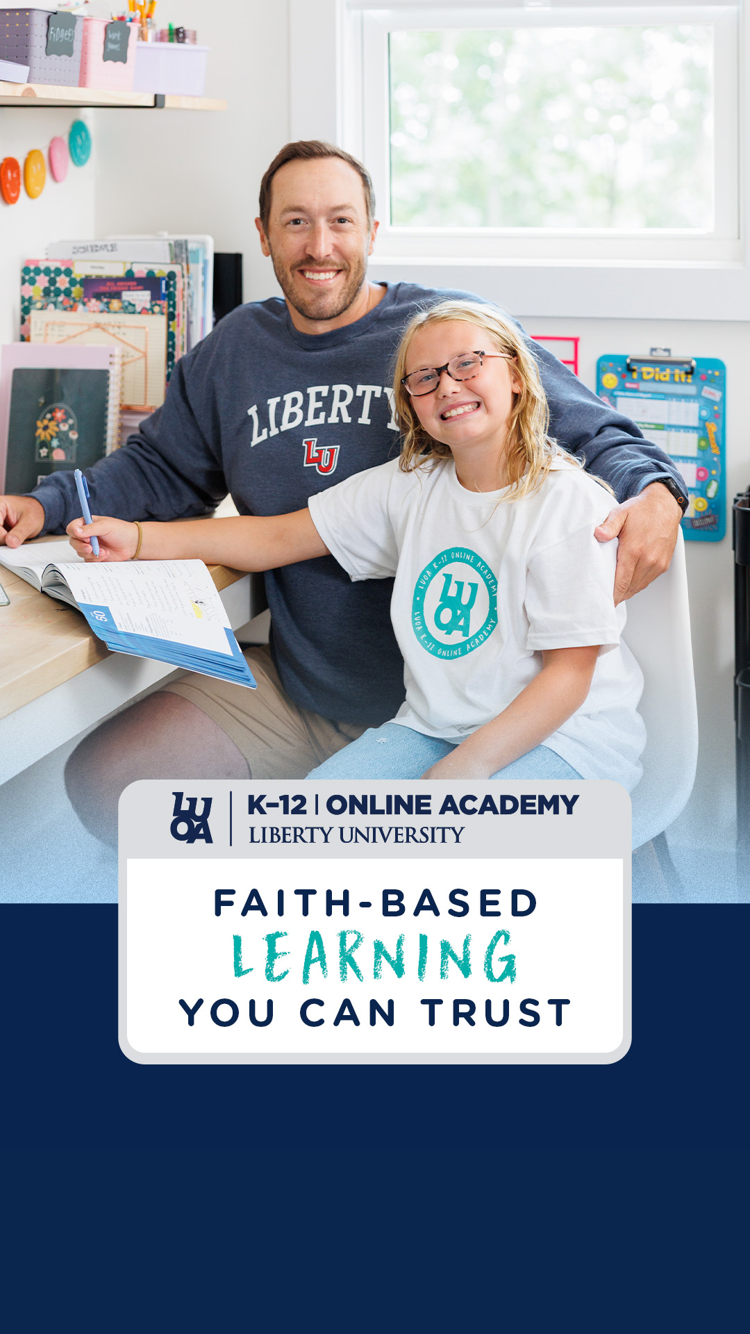 Liberty University Online Academy K-12 Facebook ad