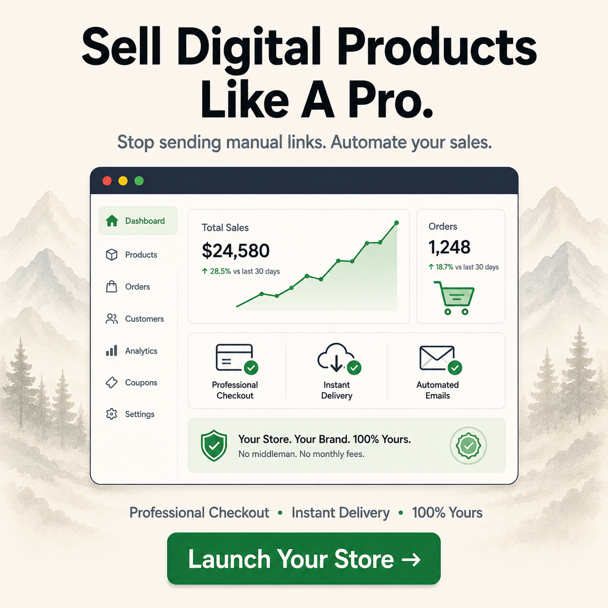 GplTube Facebook ad: Start Selling Digital Products Today.