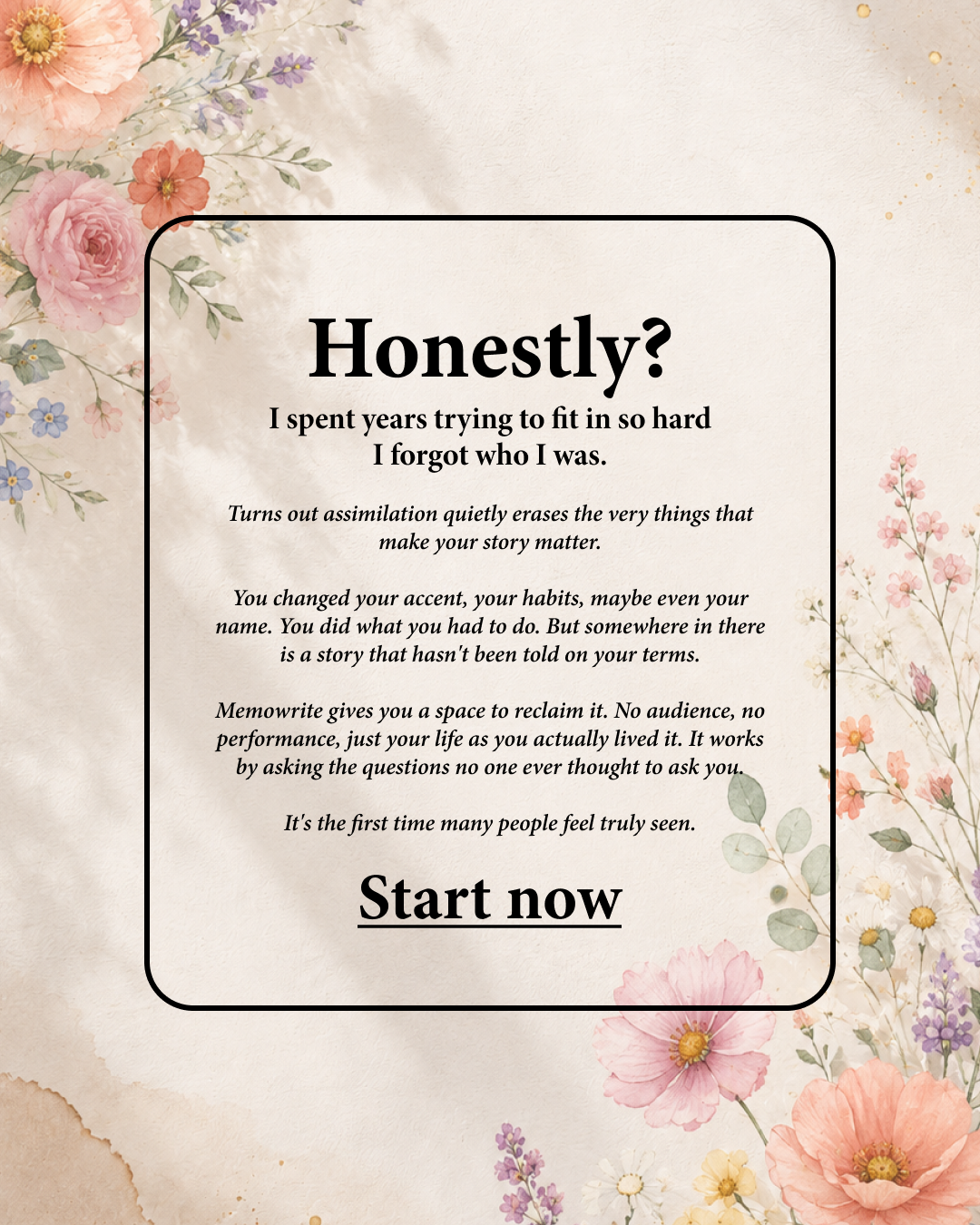 Memowrite Facebook ad