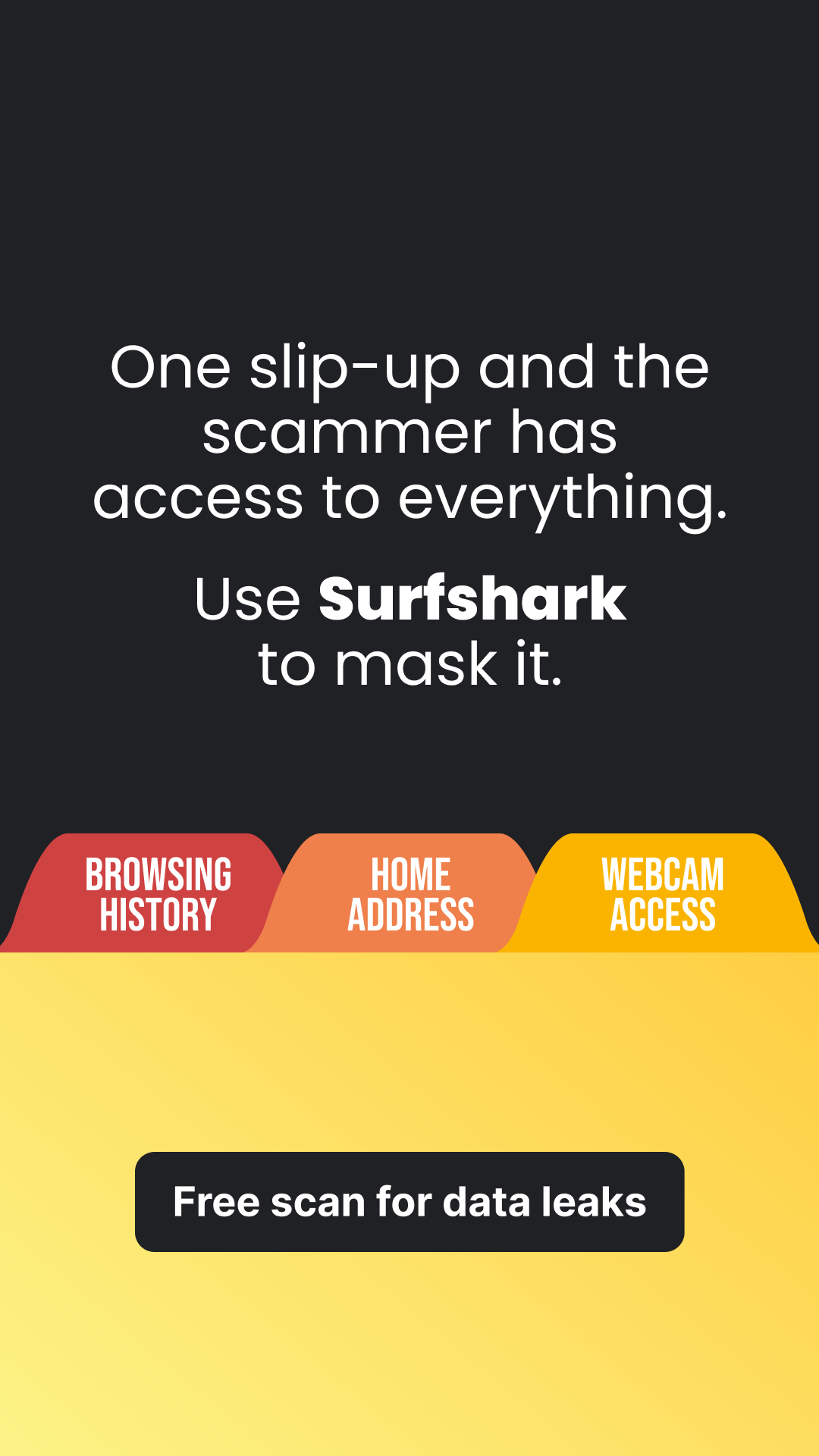 Surfshark Facebook ad