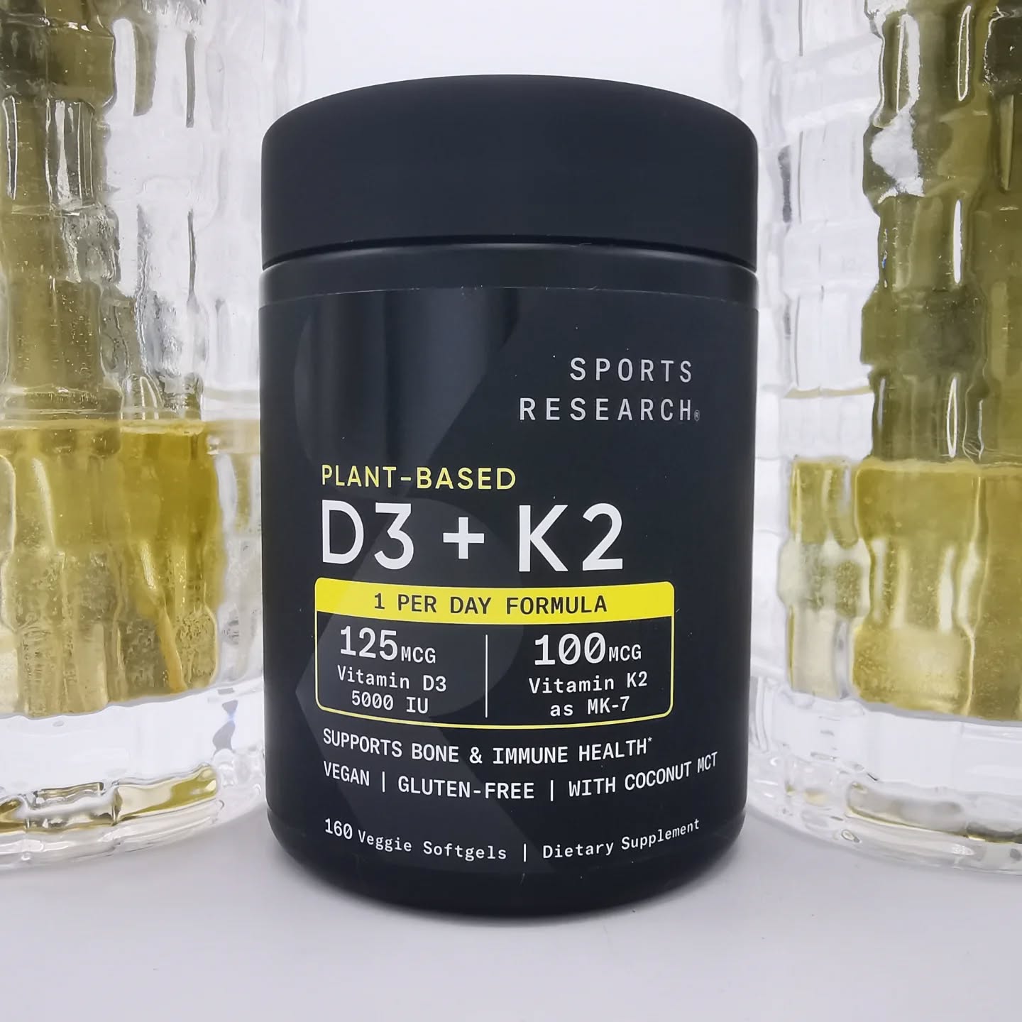 v_vitaminshop Facebook ad: Sports Research, D3 + K2, Plant Based, 125…