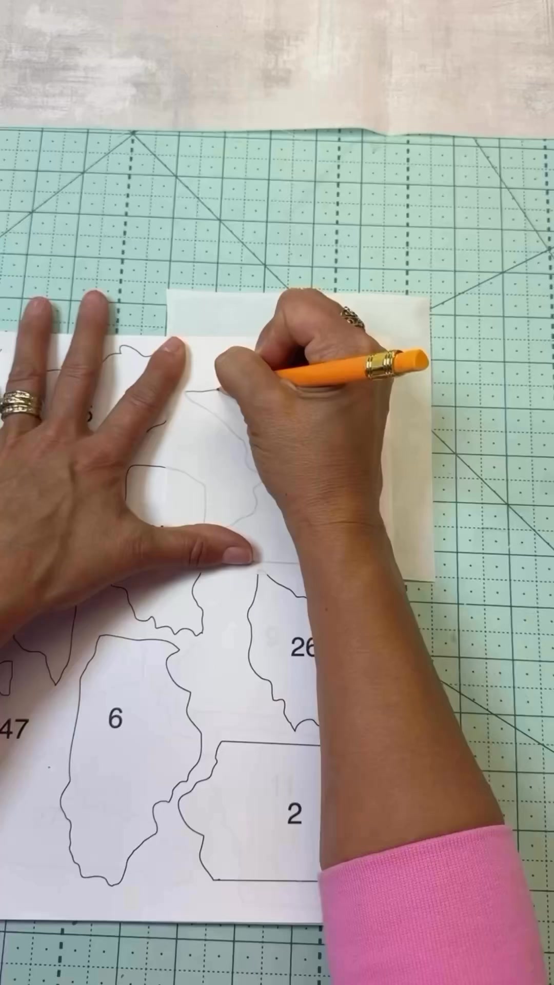 The Little Green Bean Facebook ad: Quilt a Beautiful US Map, Download & Sew Today!