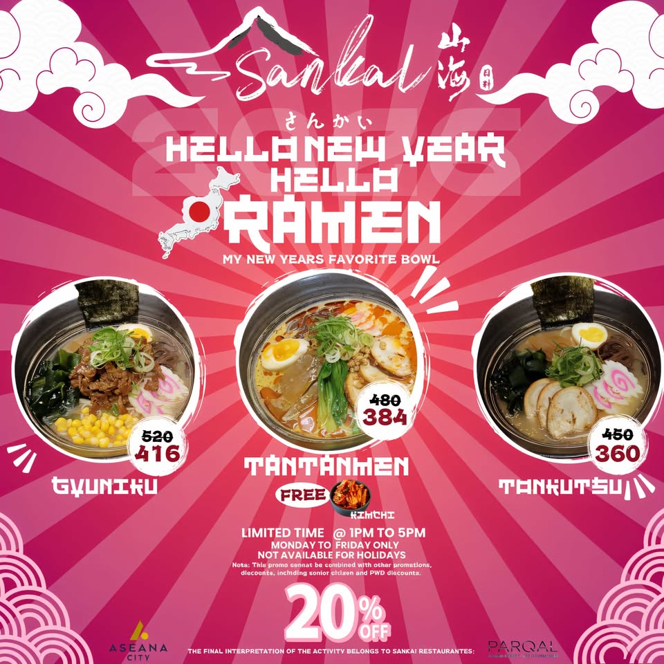 Sankai Japanese Restaurant Facebook ad: WE OFFER QUALITY FOOD, AFFORDABLE PRICE, BEAUTIFUL AMBIANCE…