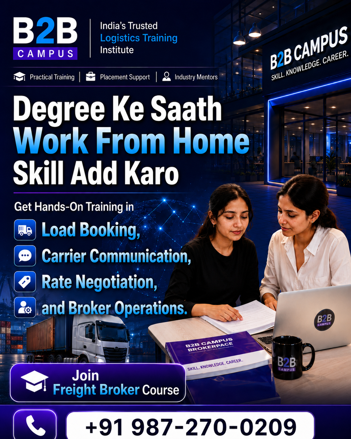 B2B Campus Facebook ad: 45‑Day Truck Dispatching Course